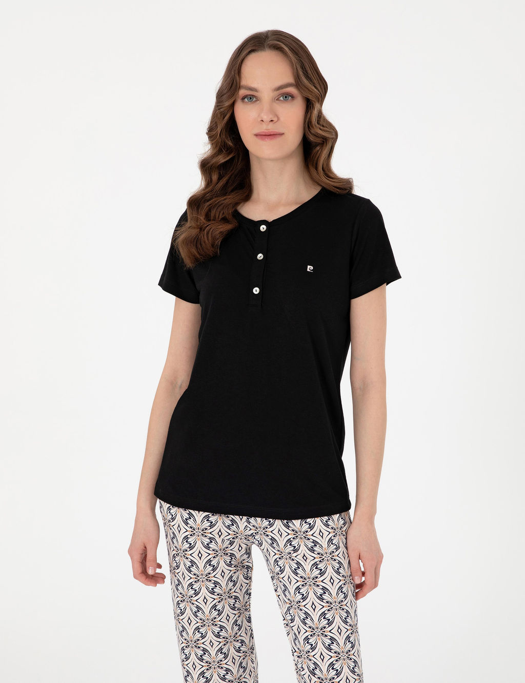 Siyah K_sakollu Pijama Tak_m_ - Pierre cardin фото 3