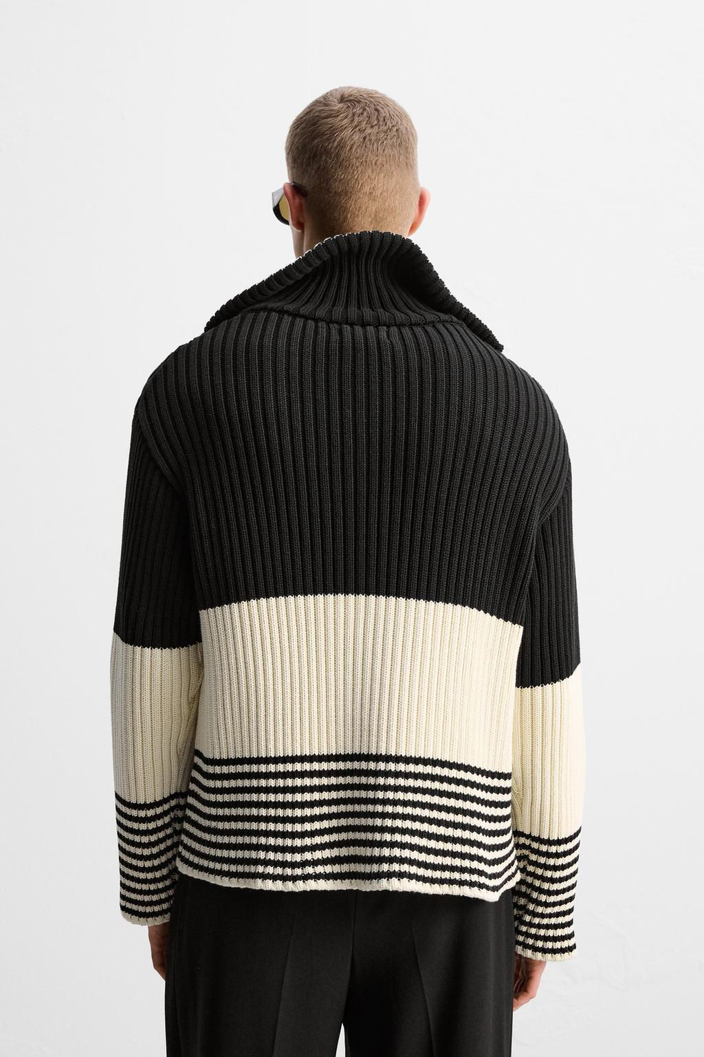 LIMITED EDITION STRIPE ZIP-NECK SWEATER - Zara фото 3