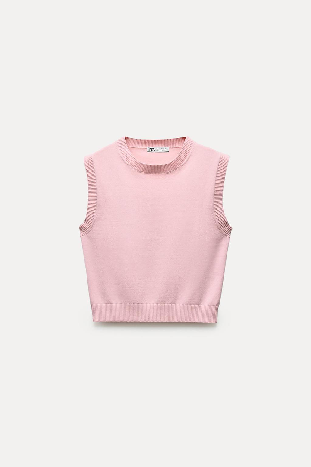 SLEEVELESS PLAIN KNIT TOP - Zara фото 10