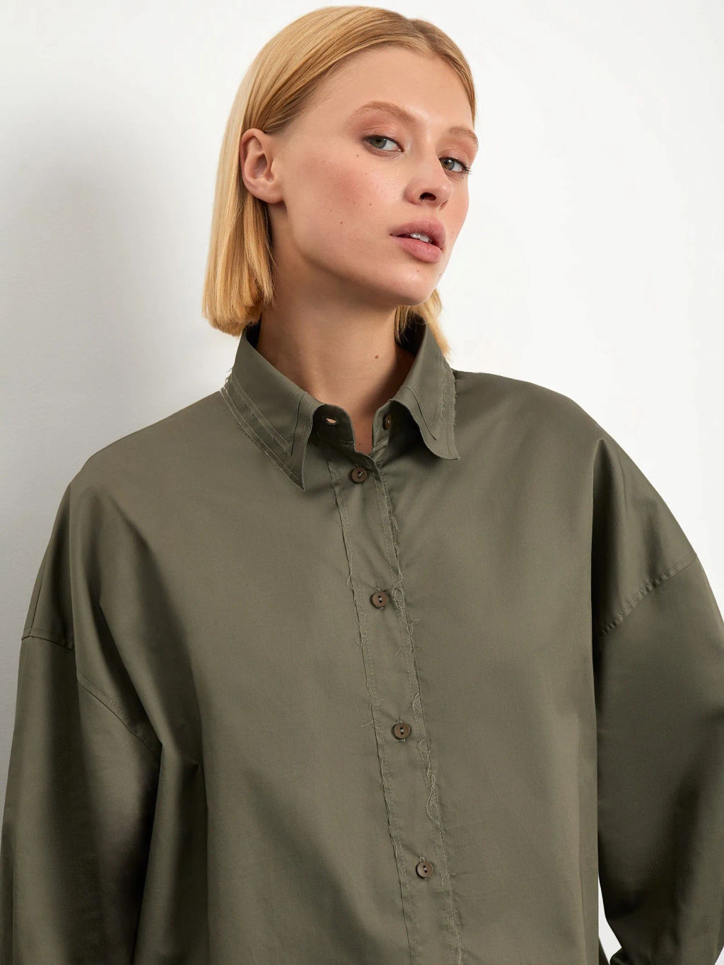Рубашка в стиле гранж, B3074/fern
