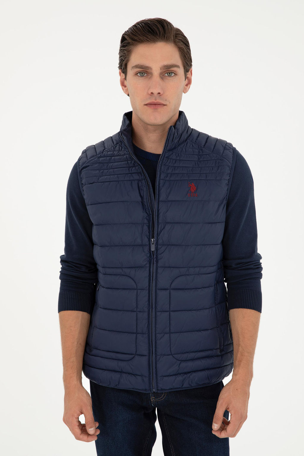 Мужской темно-синий жилет - U.s. polo assn фото 3