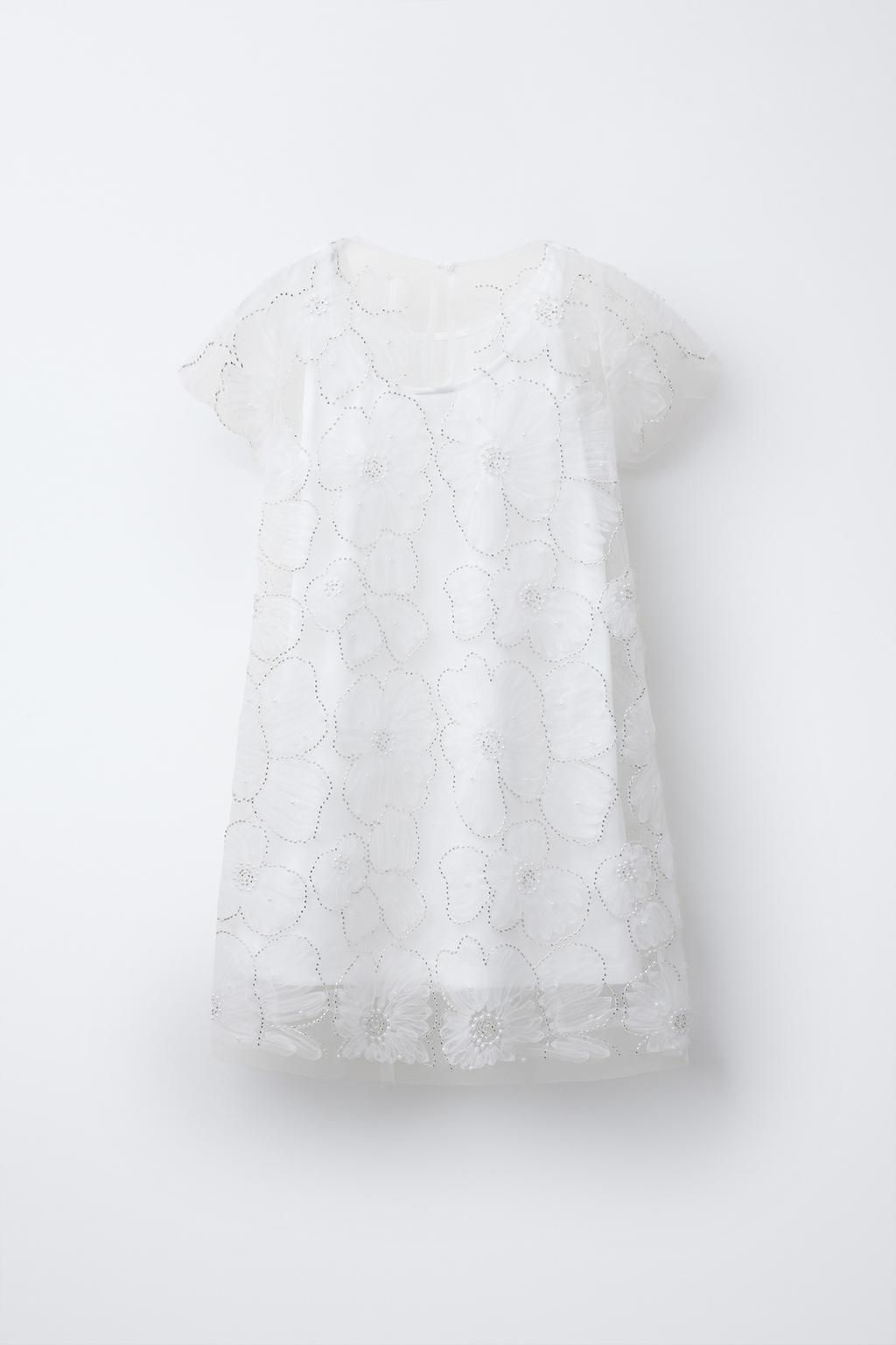 TULLE DRESS WITH BEADING - Zara фото 2
