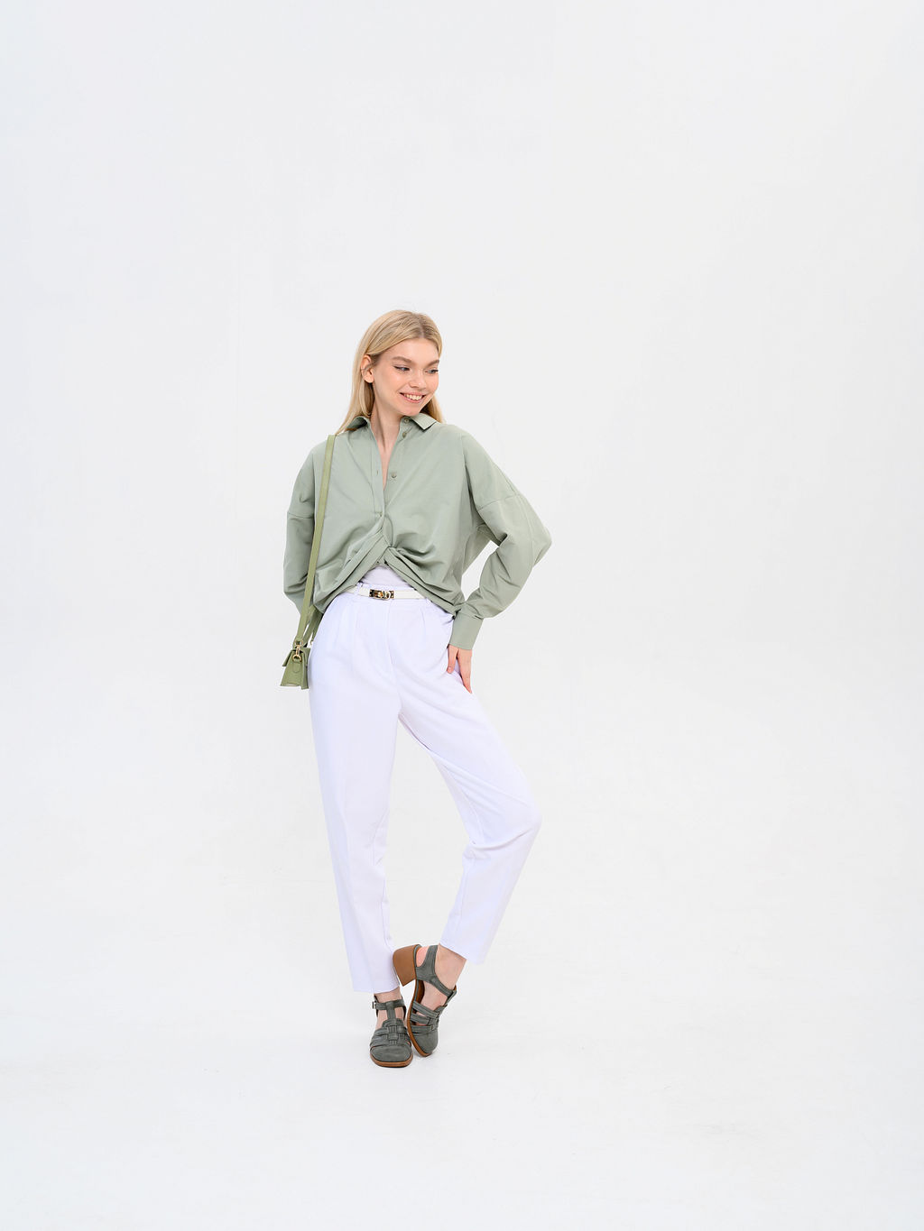 Босоножки 5035.23663bе.Вакса хаки+коричневый