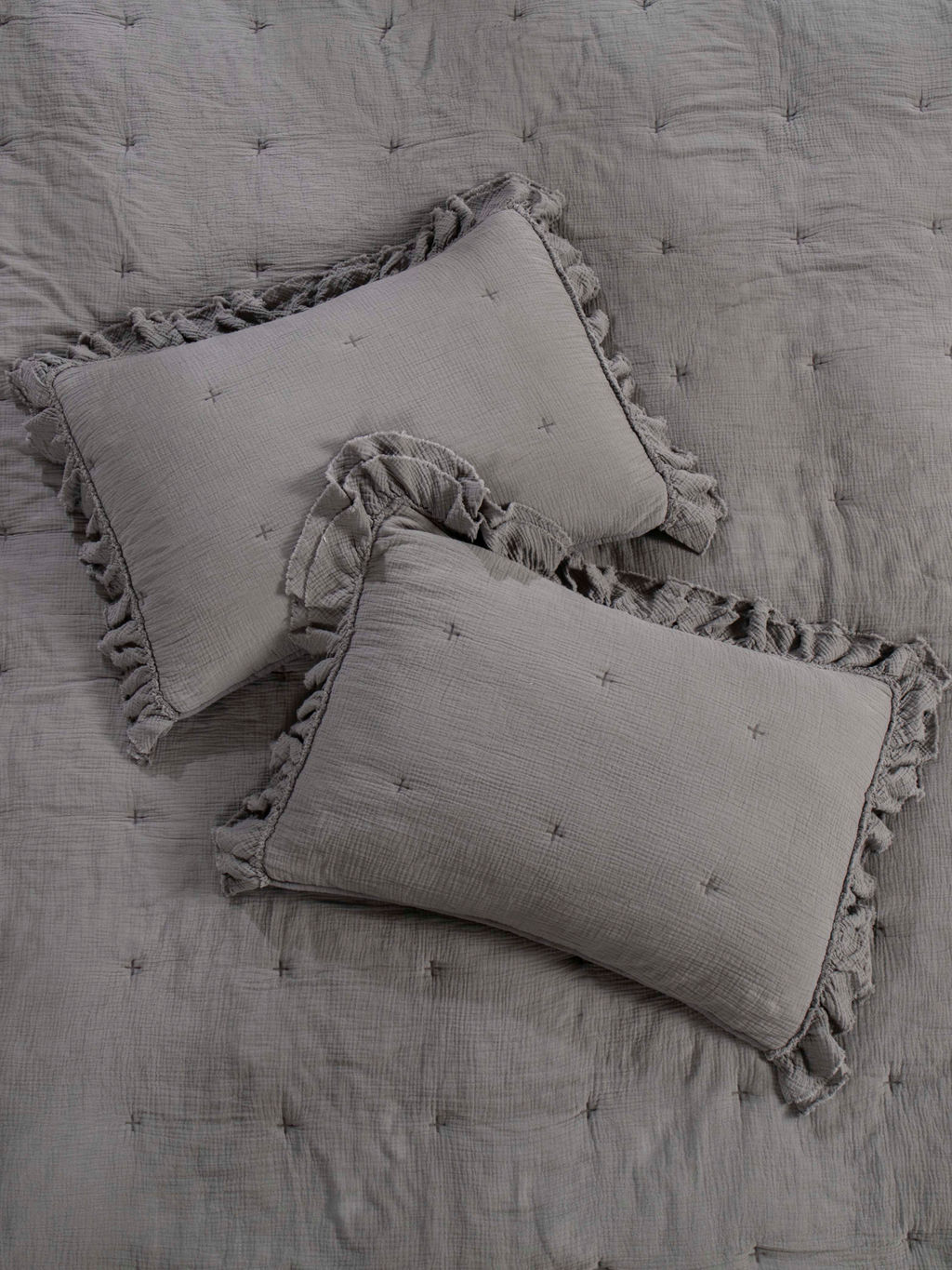 Комплект с одеялом Cloud Stonewashed Cotton (графит)