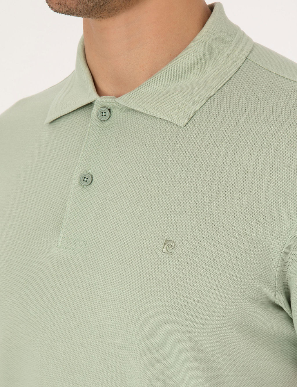 _a_la Slim Fit %100 Pamuk K_vr_lmaz Polo Yaka Basic Ti__rt