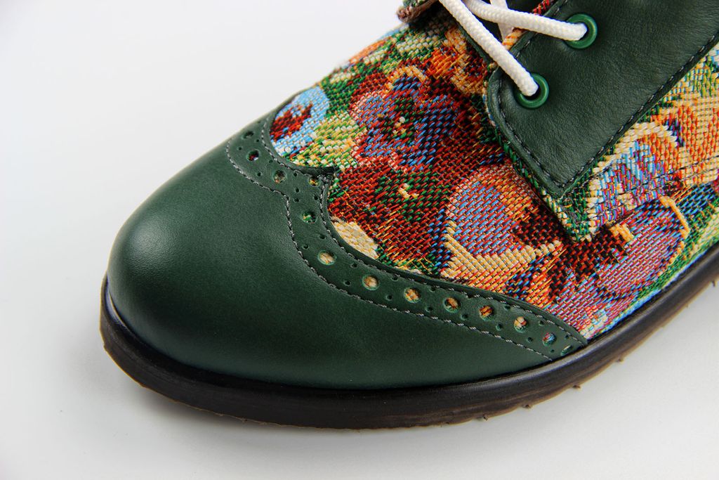 Туфли полуботинки EDART 104.berta.green/gobelen3  фото 6