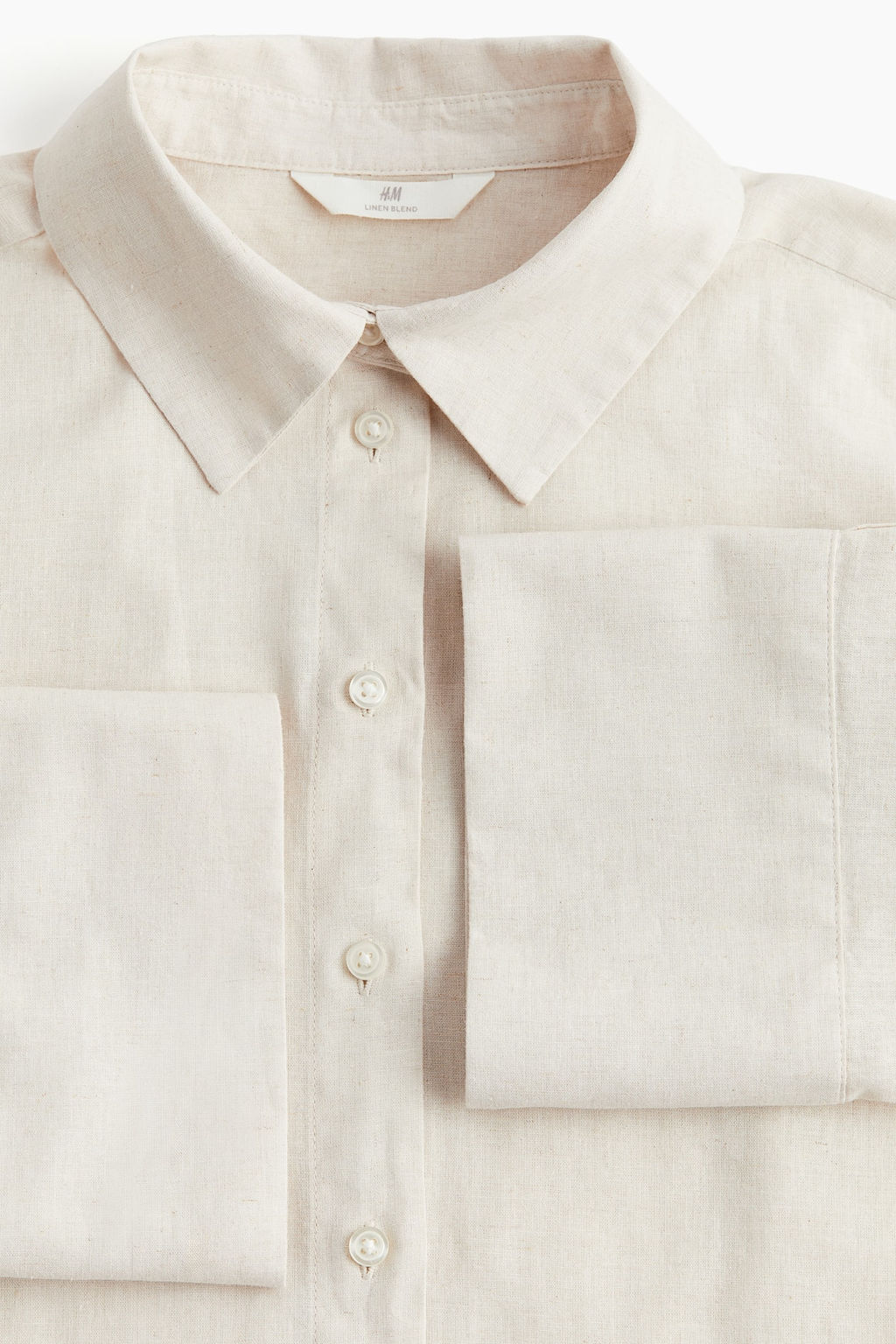 Camisa en mezcla de lino - H&m фото 7