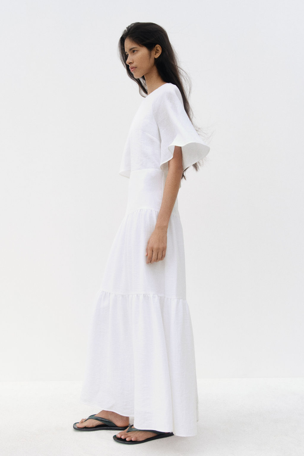 Vestido escalonado con lazada - H&m фото 5