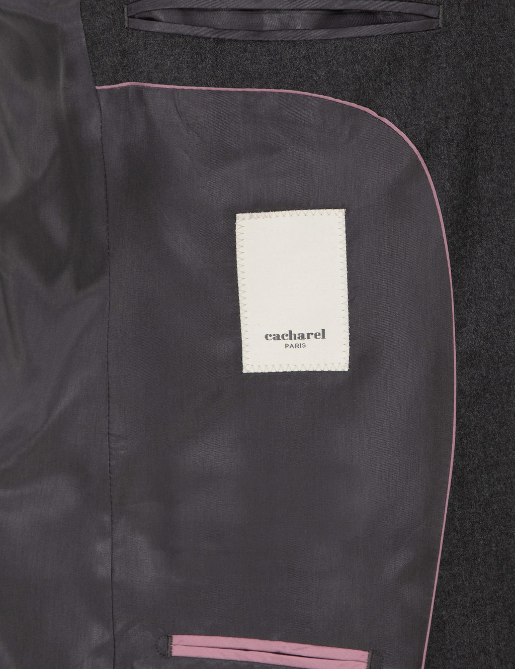 Приталенная куртка из смесовой шерсти антрацитового цвета - Cacharel фото 6