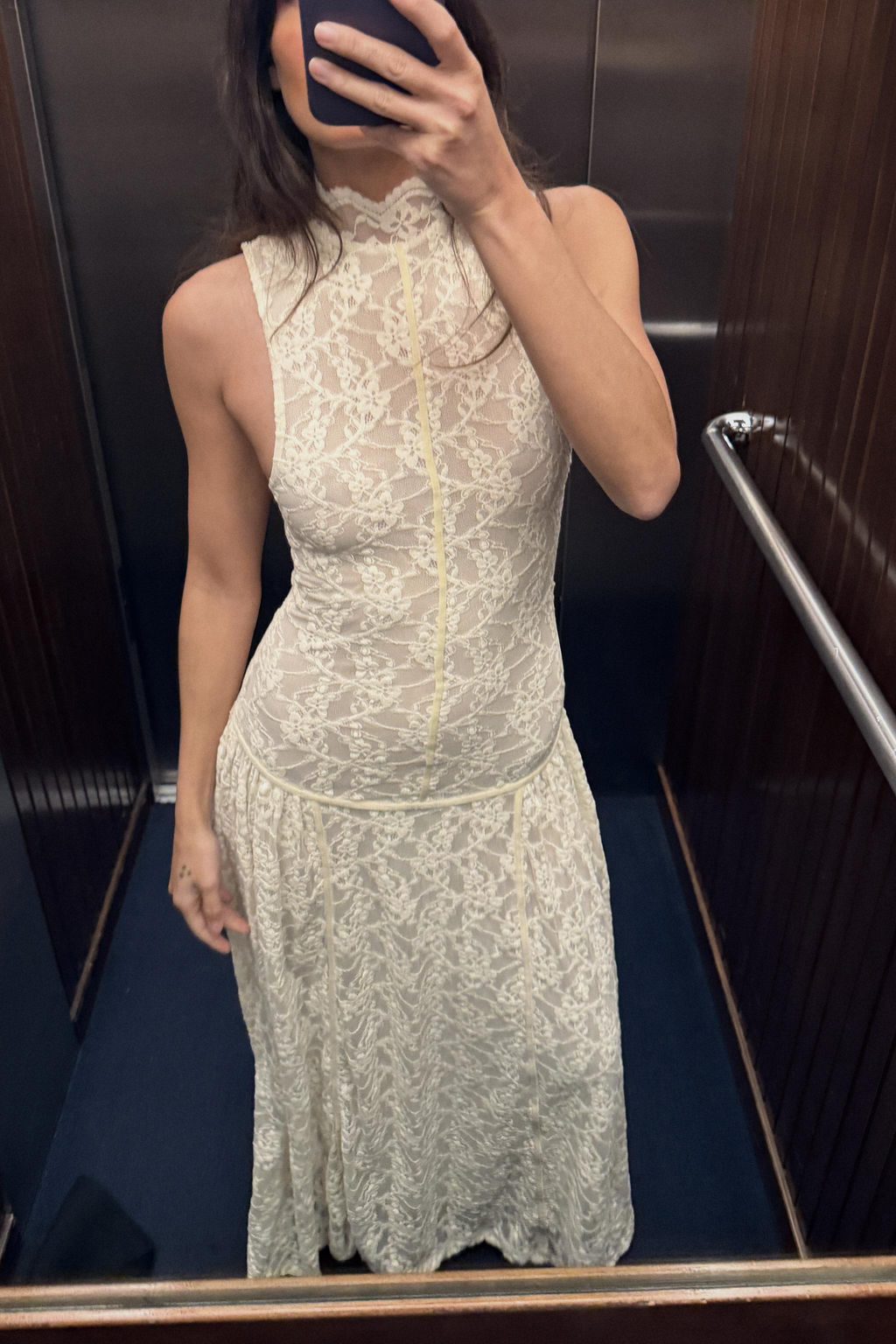 LONG LACE DRESS - Zara фото 9