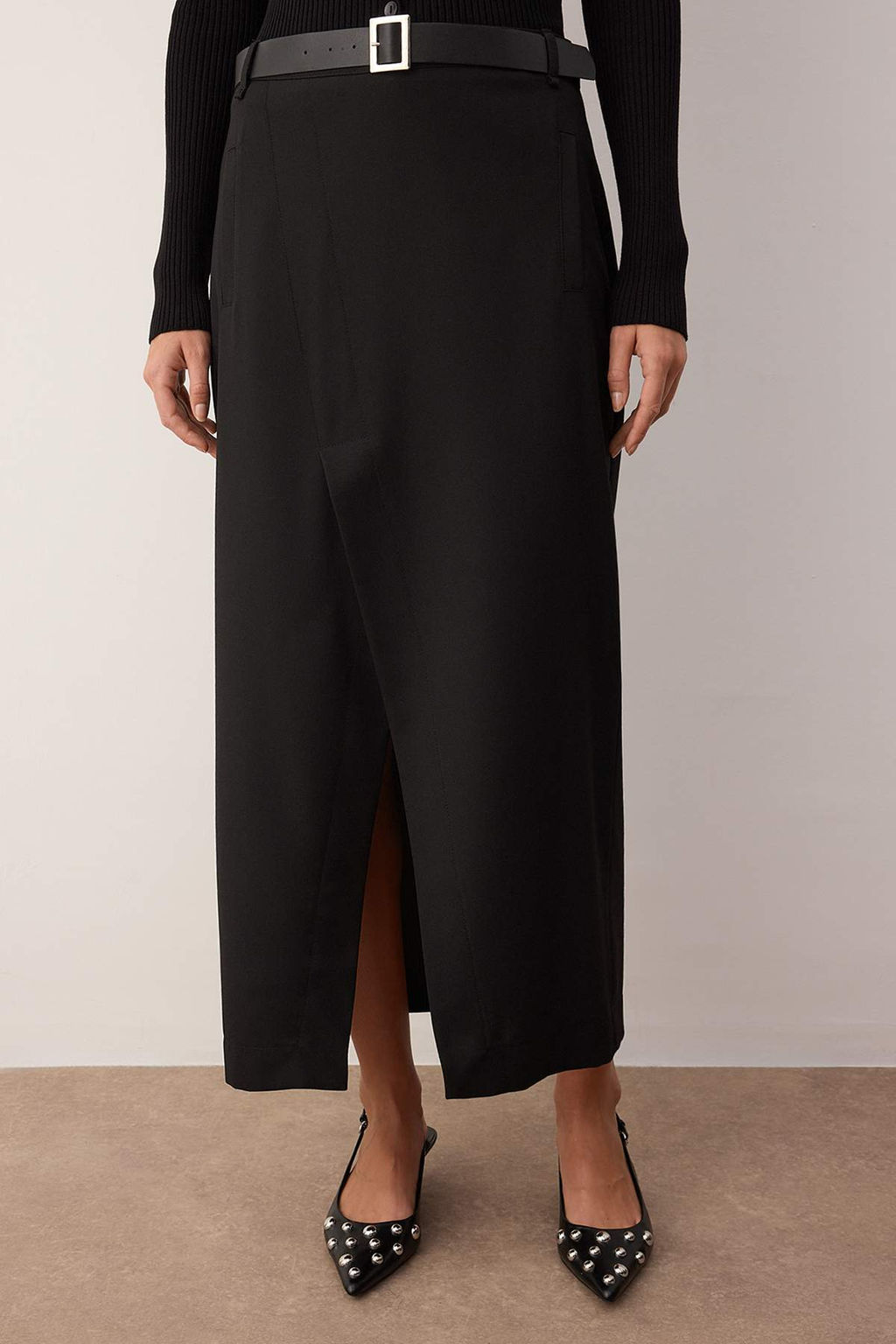 TRENDYOLMILLA Antrasit Kruvaze Kapama Maxi Boy Dokuma Etek TWOAW25ET00082 фото 3