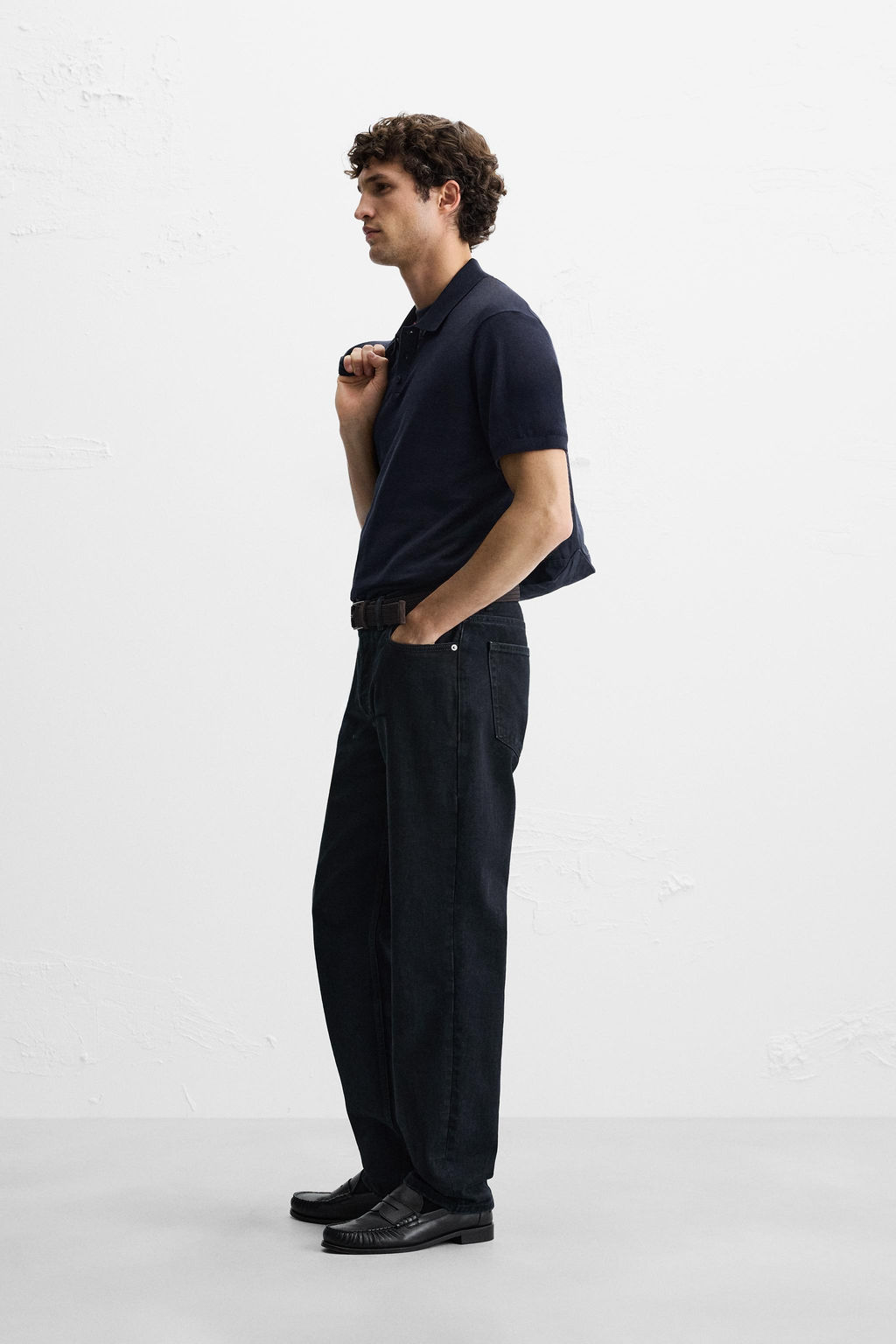 KNIT COTTON - SILK POLO SHIRT - Zara фото 4