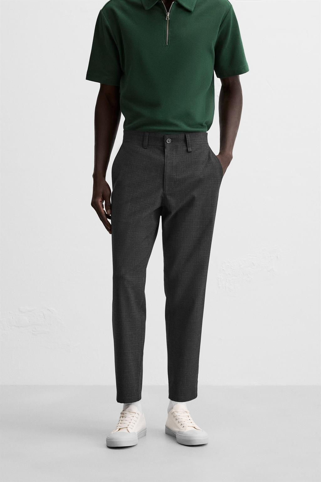 TEXTURED COMFORT TROUSERS - Zara фото 11