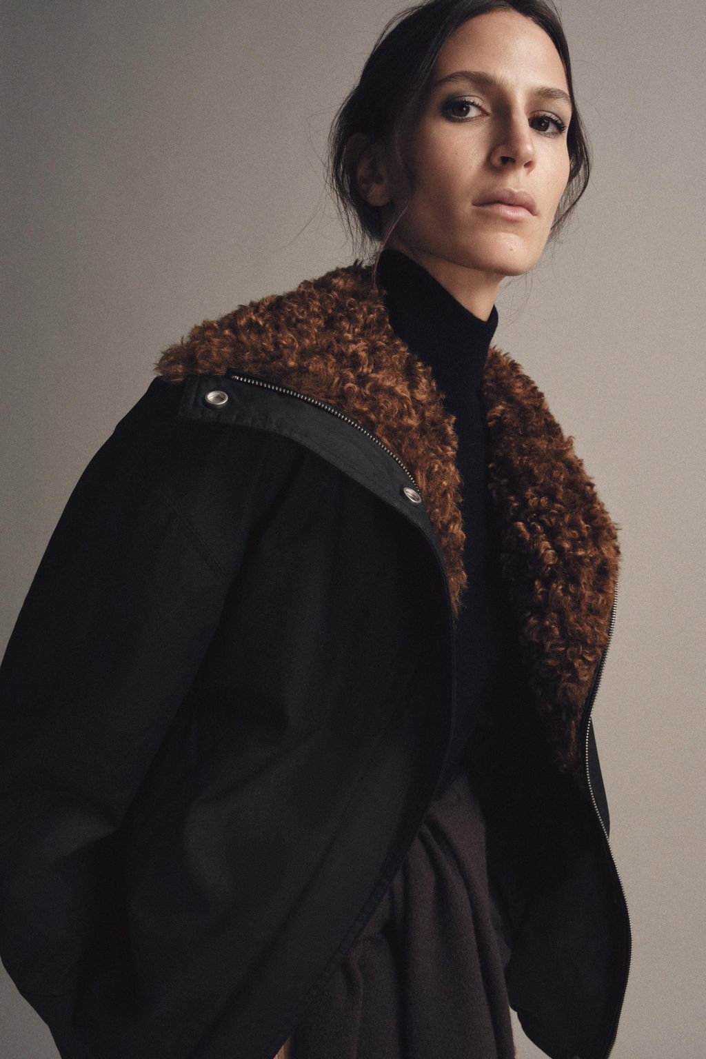 FAUX SHEARLING BOMBER JACKET ZW COLLECTION - Zara фото 4