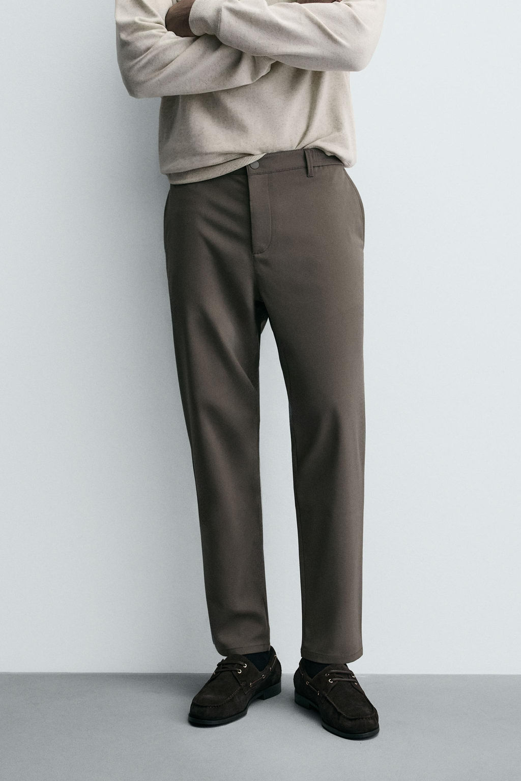 PANTAL?N SLIM FIT CONFORT / Marr?n / Topo - Zara фото 10