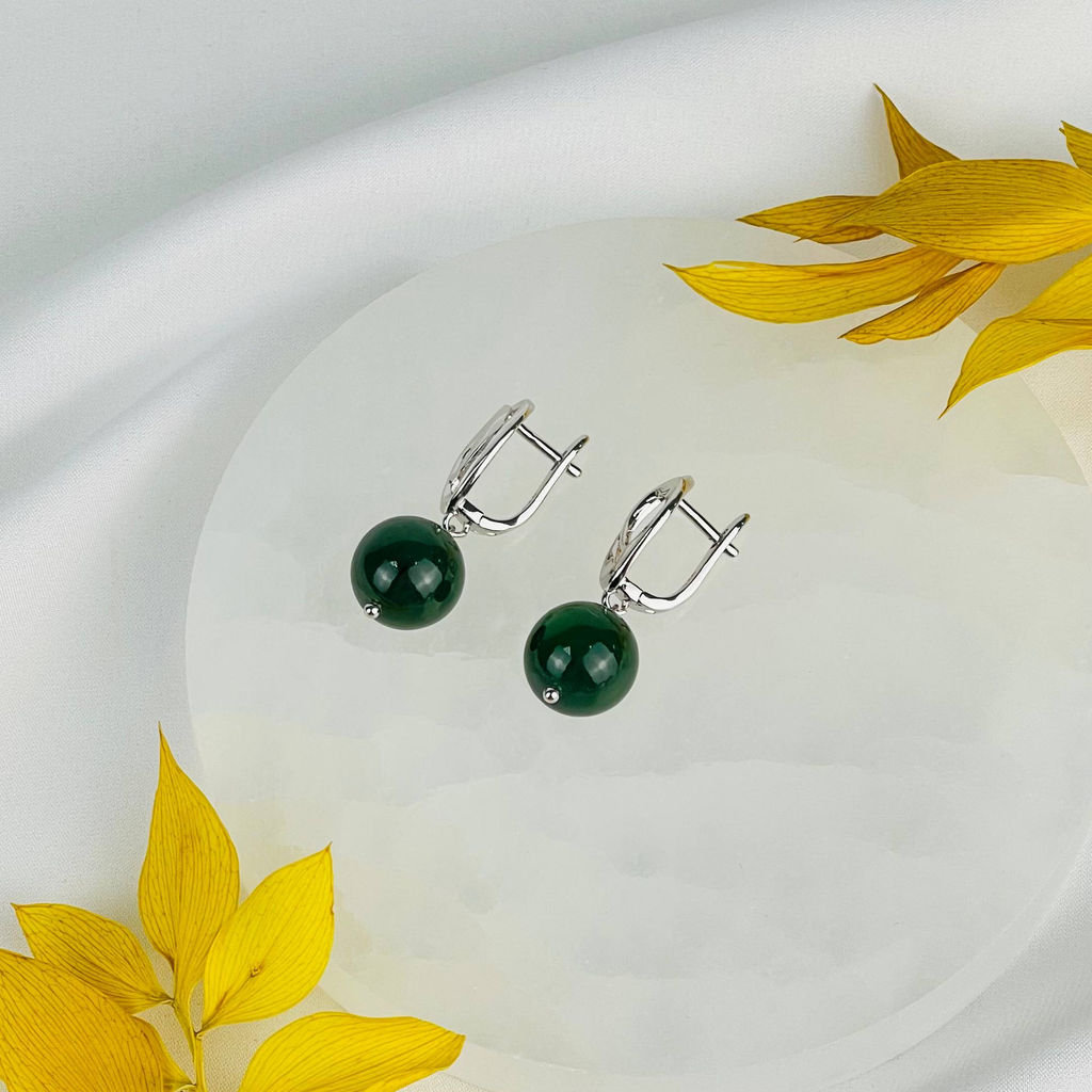 Серьги из Нефрита - Радуга самоцветов фото 2