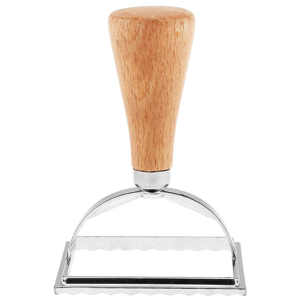 Штамп металлический для пельменей Квадрат 7х7см h10см, деревянная ручка, на картоне (Китай) - Домашняя мода фото 2