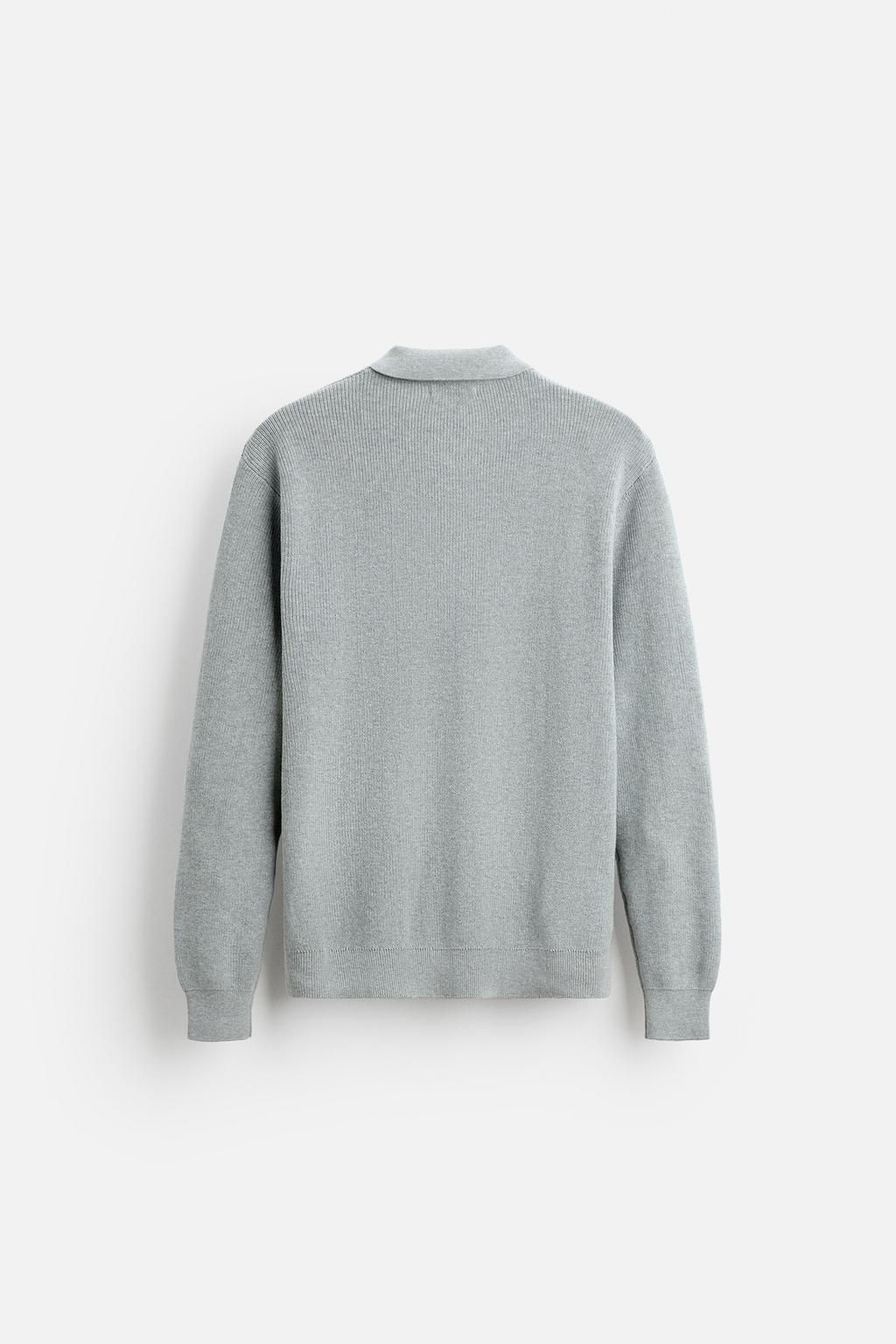 PURL KNIT POLO SHIRT - Zara фото 7