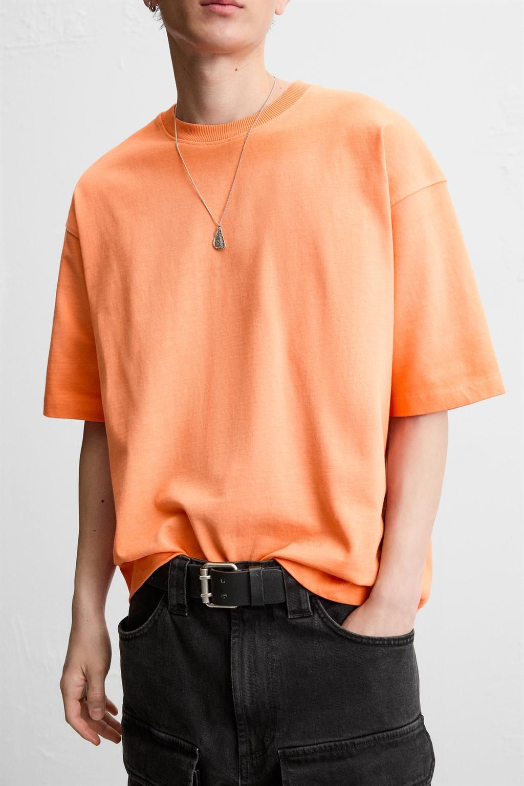 RELAXED FIT SPRAY WASH T-SHIRT - Zara фото 13