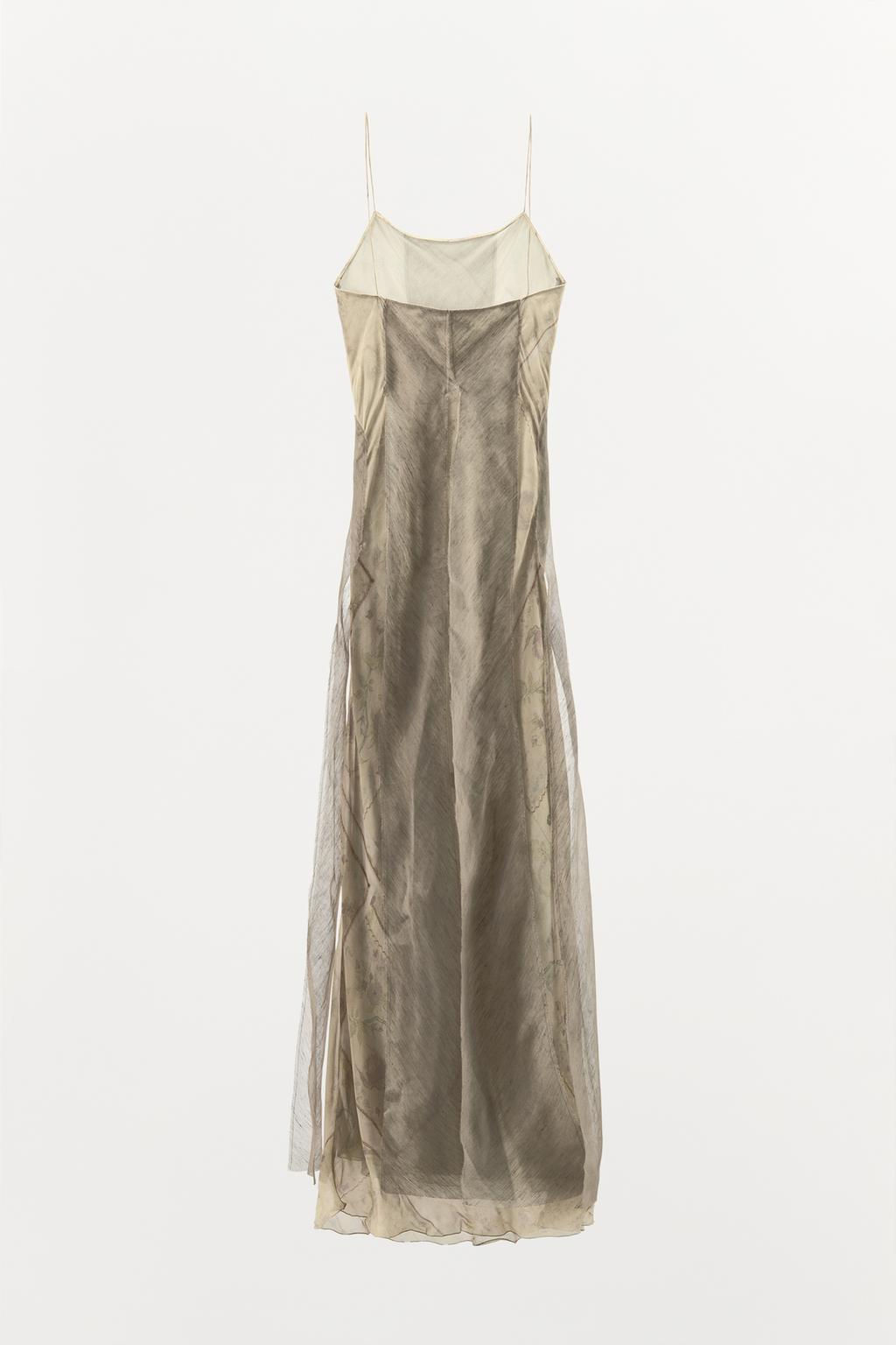 CONTRAST PRINTED DRESS WITH STRAPS - Zara фото 5
