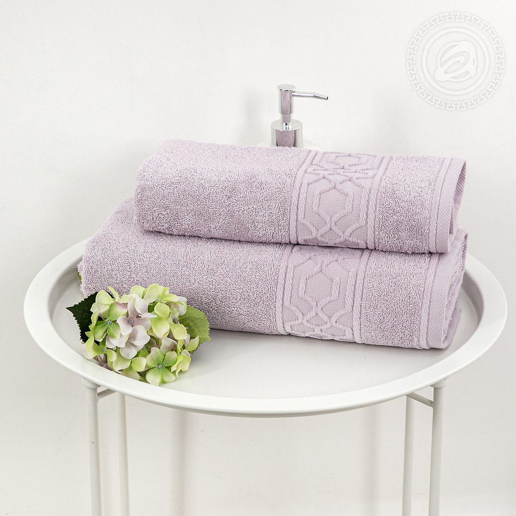 Полотенце махровое Ажур (светло-лавандовый) 70*140/1 шт. - 70*140 Махровые полотенца Арт Дизайн (Узбекистан)  фото 3