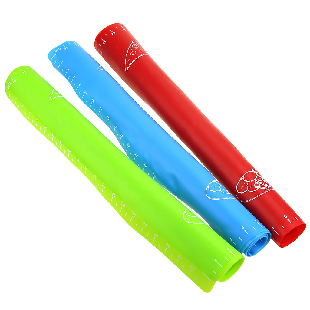 Коврик силиконовый для раскатки теста и выпекания 45х64см, плотный, с разметкой, цвета микс (Китай) - Домашняя мода фото 2