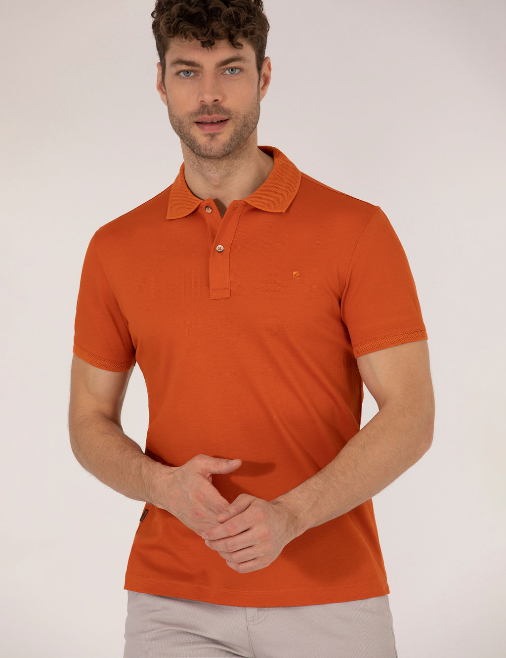 Kahverengi Regular Fit Polo Yaka Merserize Ti__rt