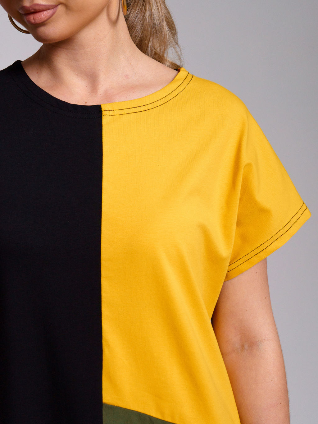 969 Платье "Черный/горчица"