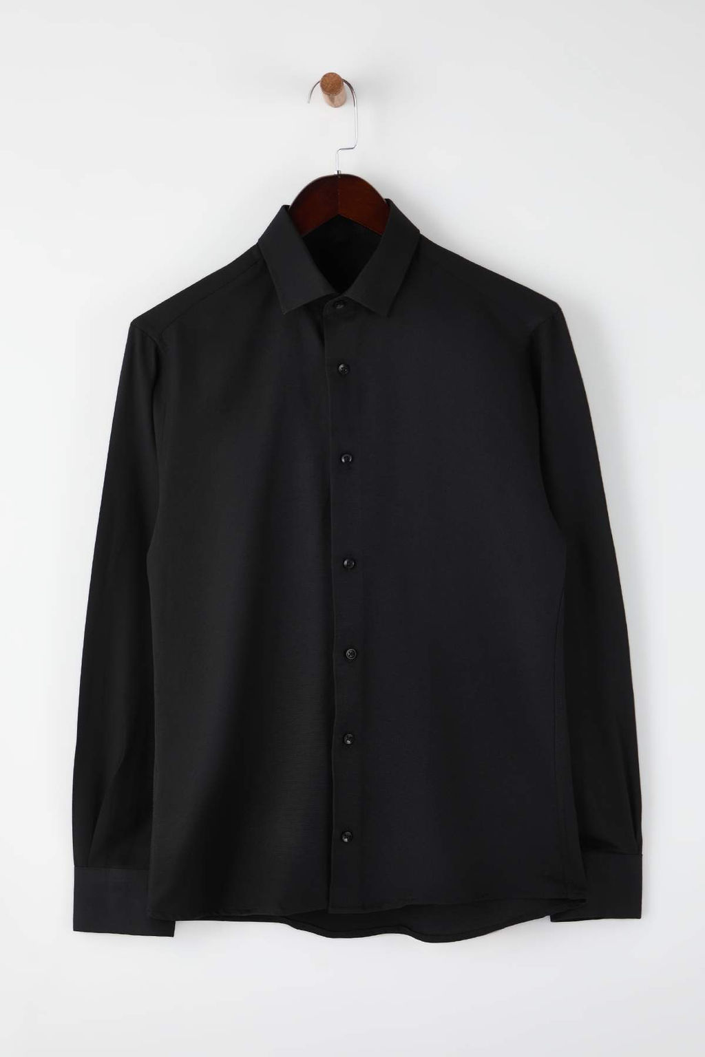 Siyah-Beyaz 2li Tak?m Slim Fit Oxford Kolay Utulenebilir Nefes Alan Erkek Gomlek TMNSS26GO00001 - Trendyolmilla фото 2