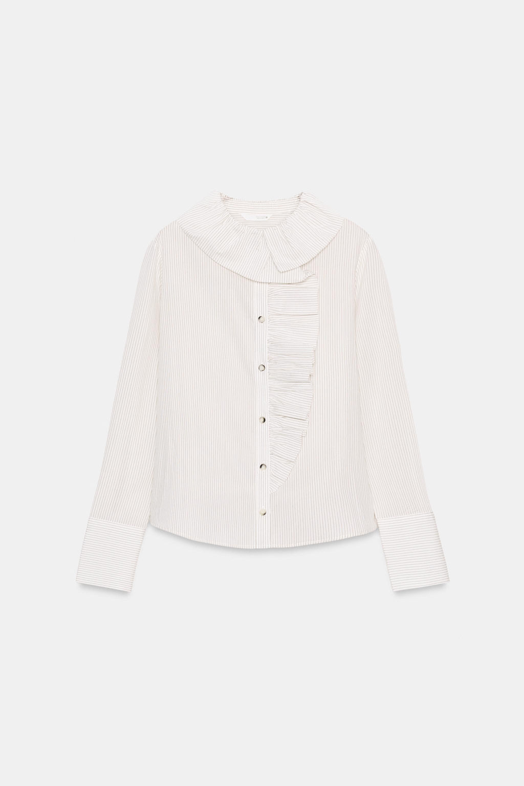 STRIPED SHIRT WITH RUFFLES - Zara фото 16