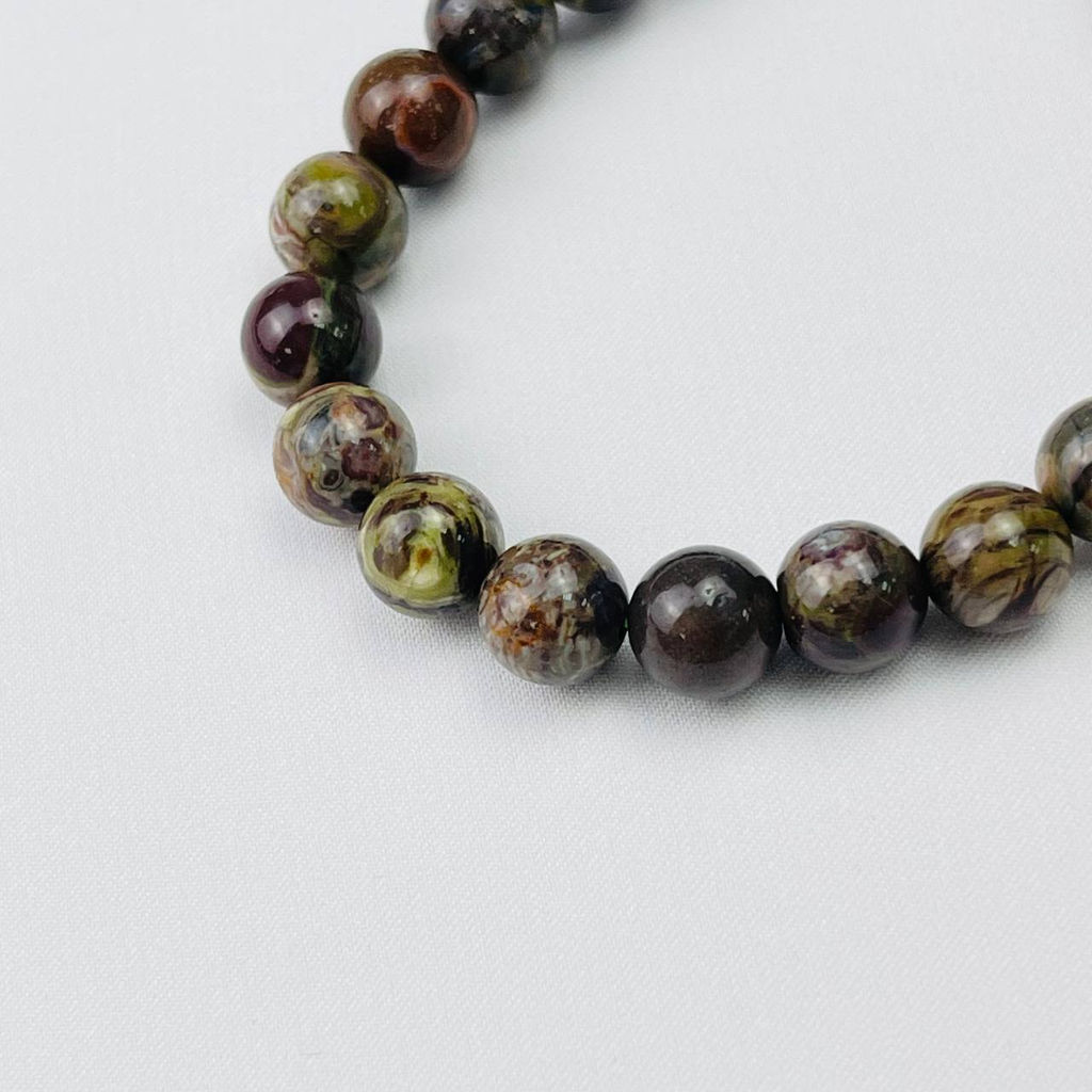 Браслет из уральской Яшмы и Пренита 16,5 см - Радуга самоцветов фото 4