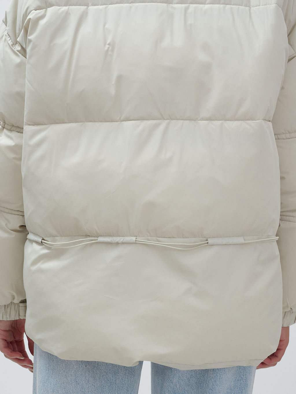 с чернобуркой ПРЕМИУМ класса Полупальто куртка зимняя коричневого цвета  бежевого цвета - Mtforce фото 12