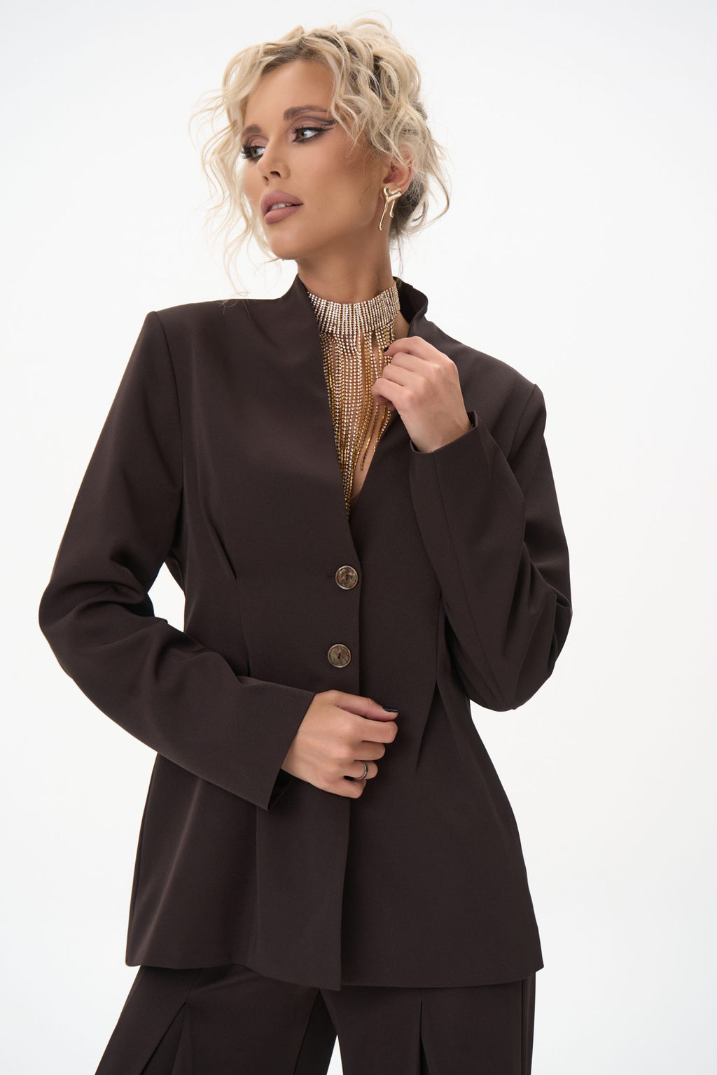 Пиджак Тайрис (шоколадный)