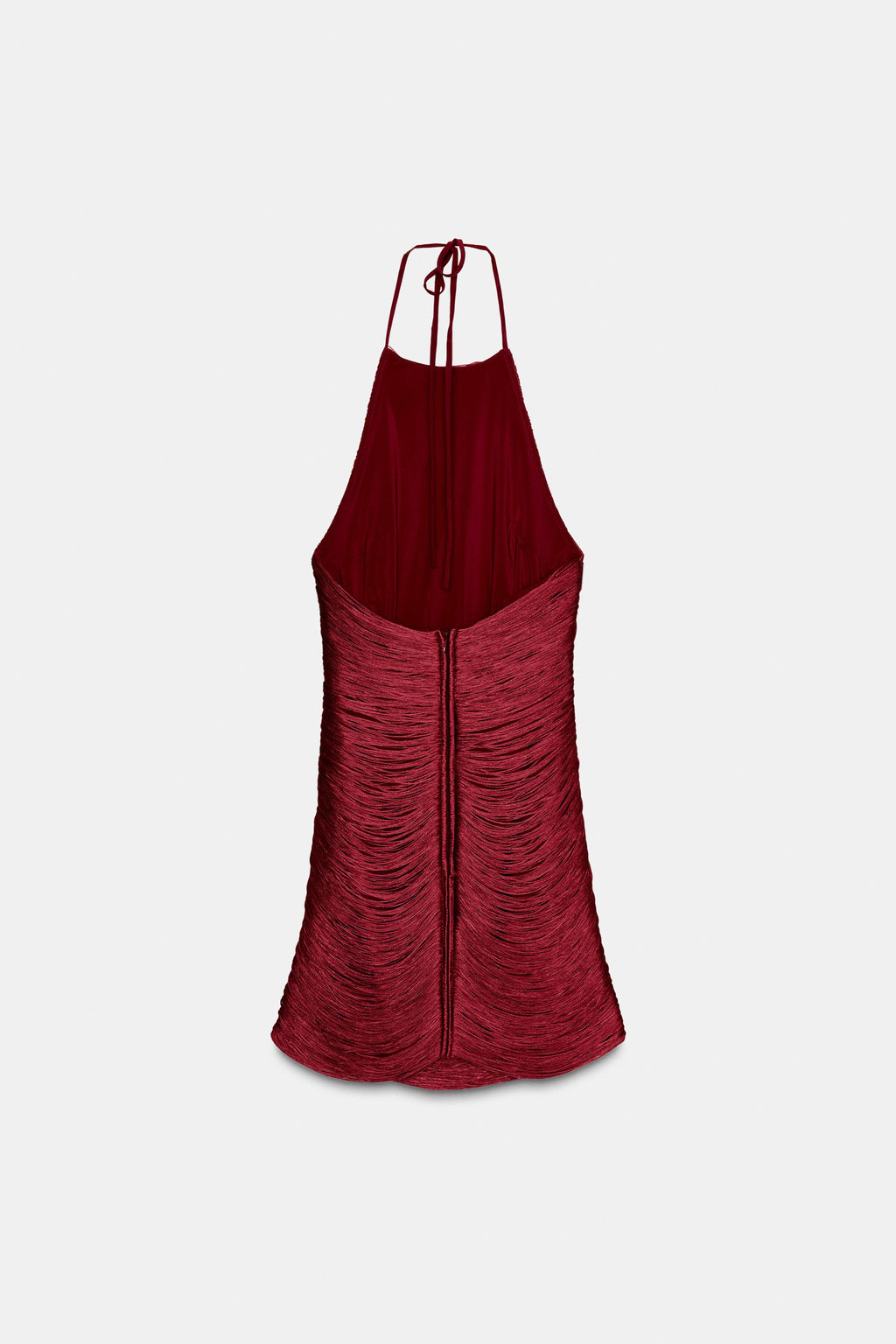 SHORT HALTER DRESS WITH FRINGING - Zara фото 7