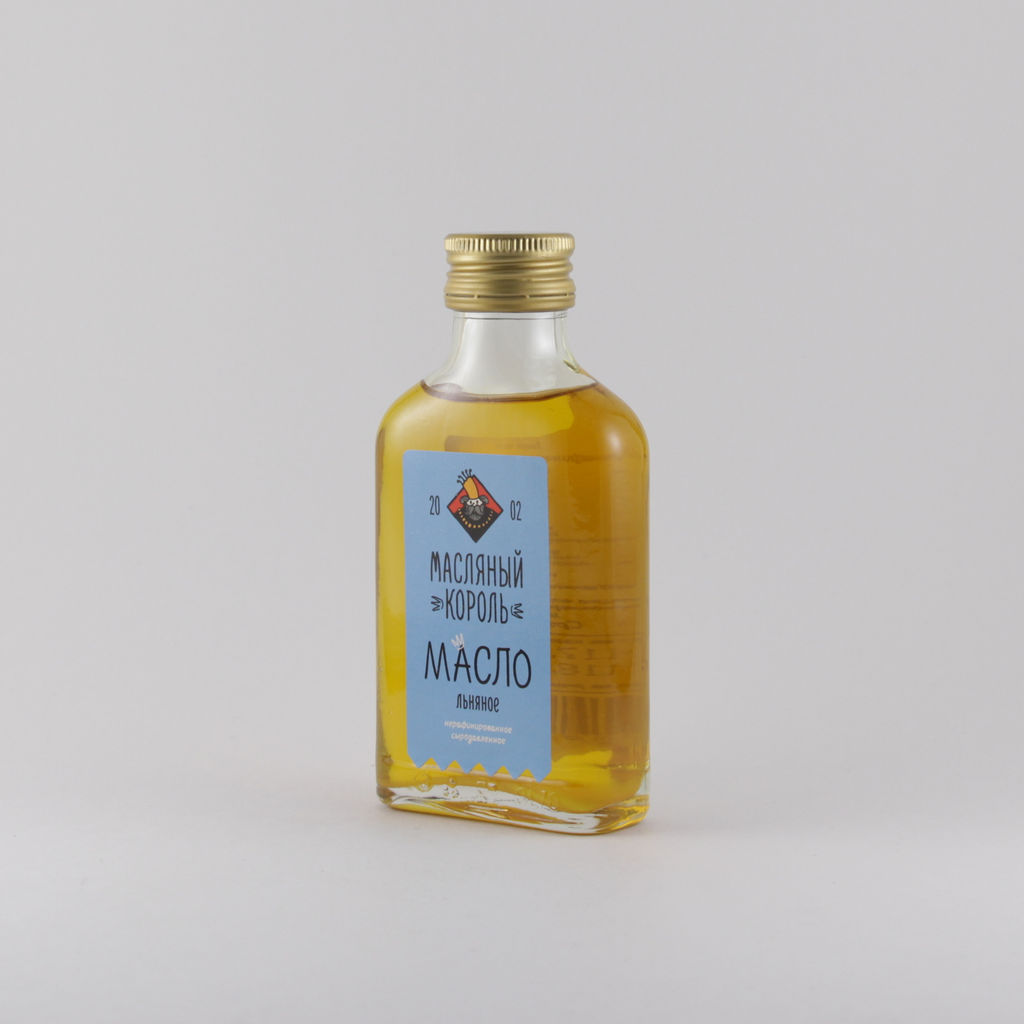 Масло льняное нерафинированное Масляный король 0,1л