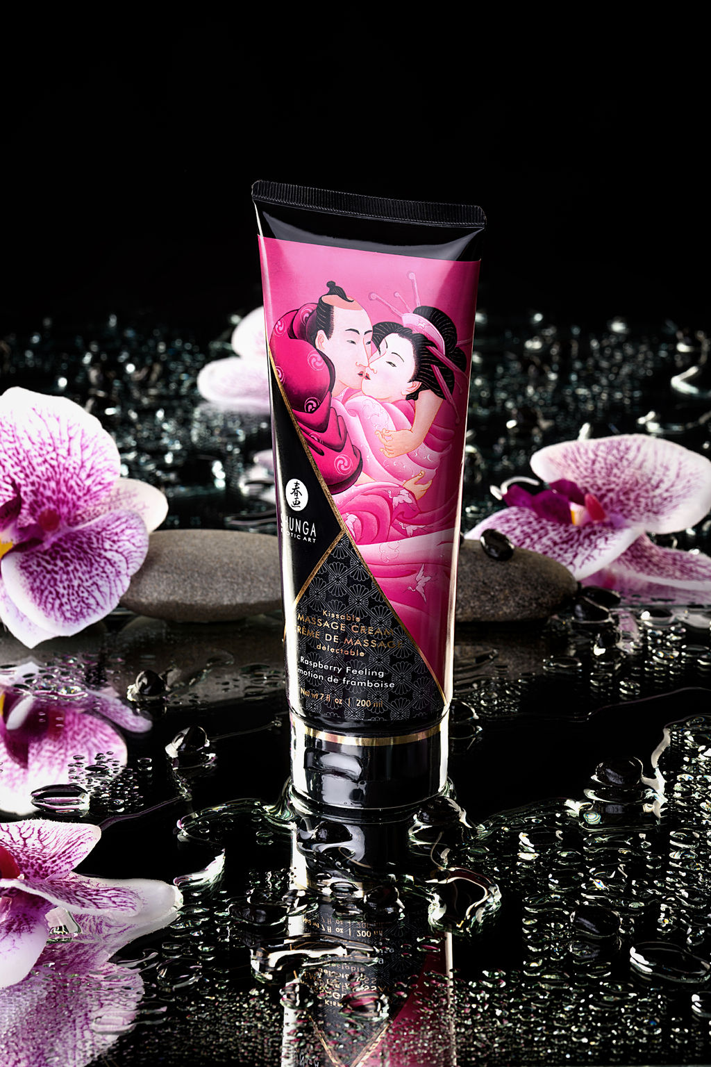 Массажный крем для тела Shunga Малиновое чувство (Raspberry Feeling), съедобный, 200 мл