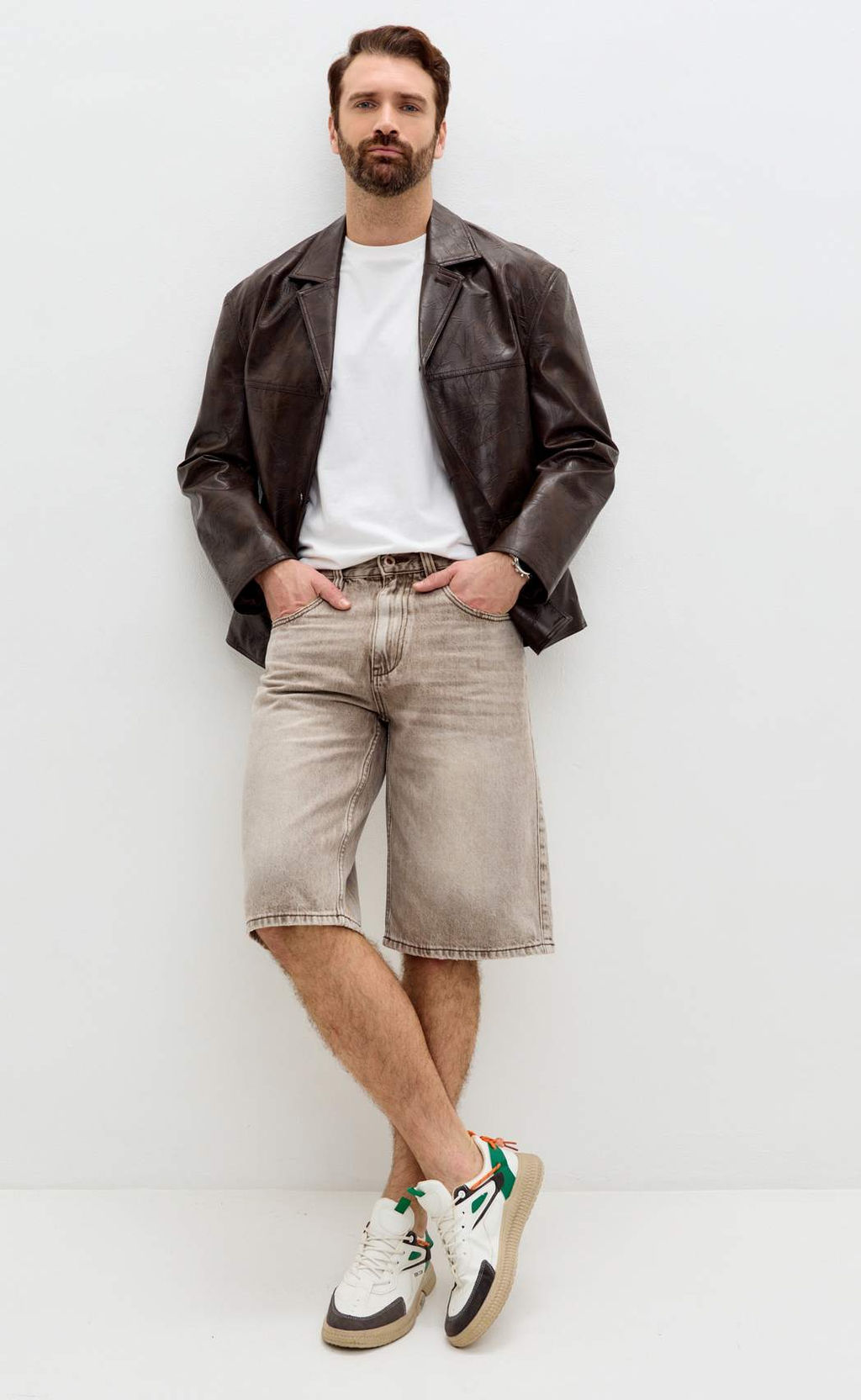 Шорты F611-0951 grey-brown - Fine joyce фото 2