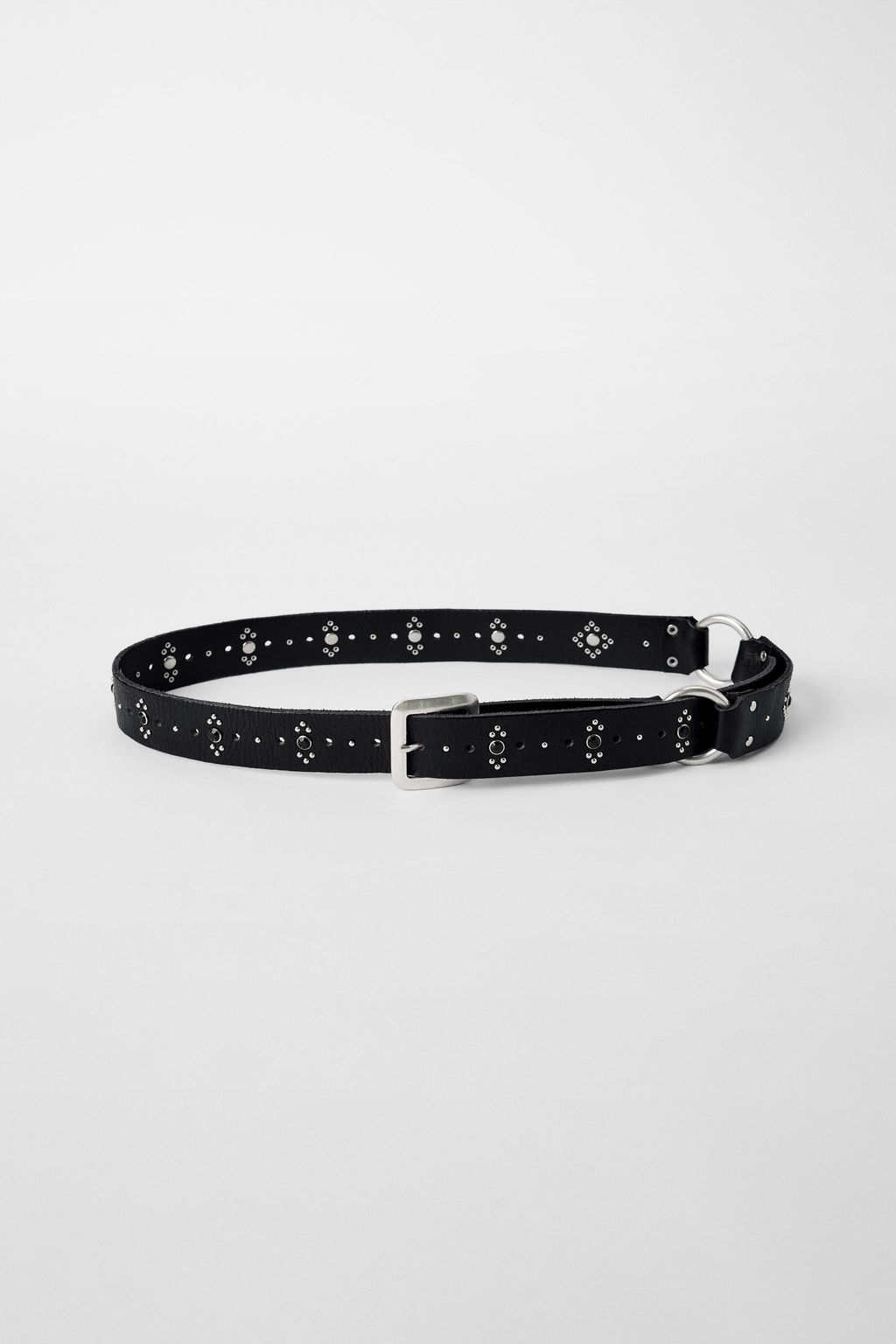 LEATHER BELT WITH EYELETS AND STUDS KATE MOSS X ZARA  фото 2