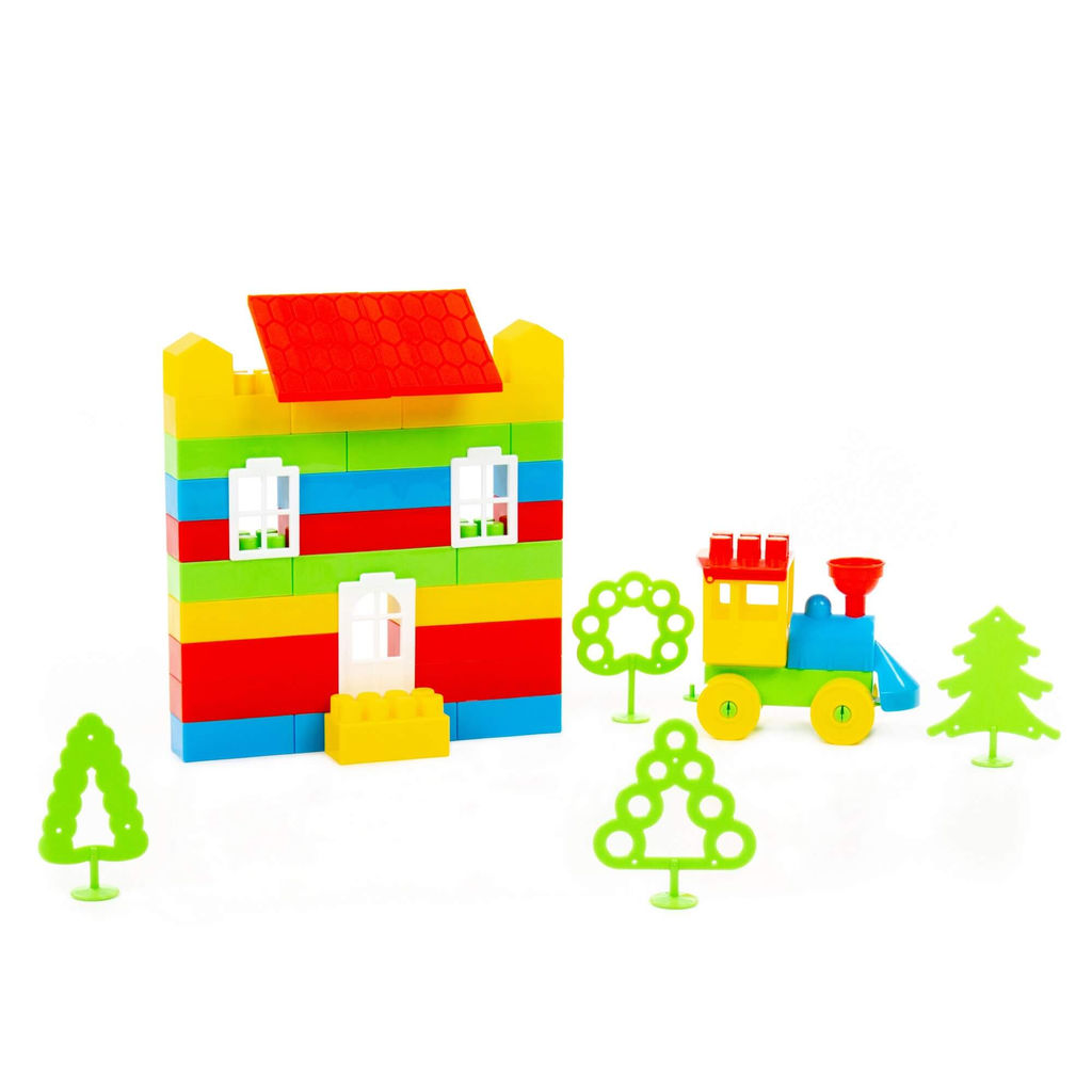 Конструктор Строитель (Большой, 115 элементов) (в мешке) - Полесье фото 4