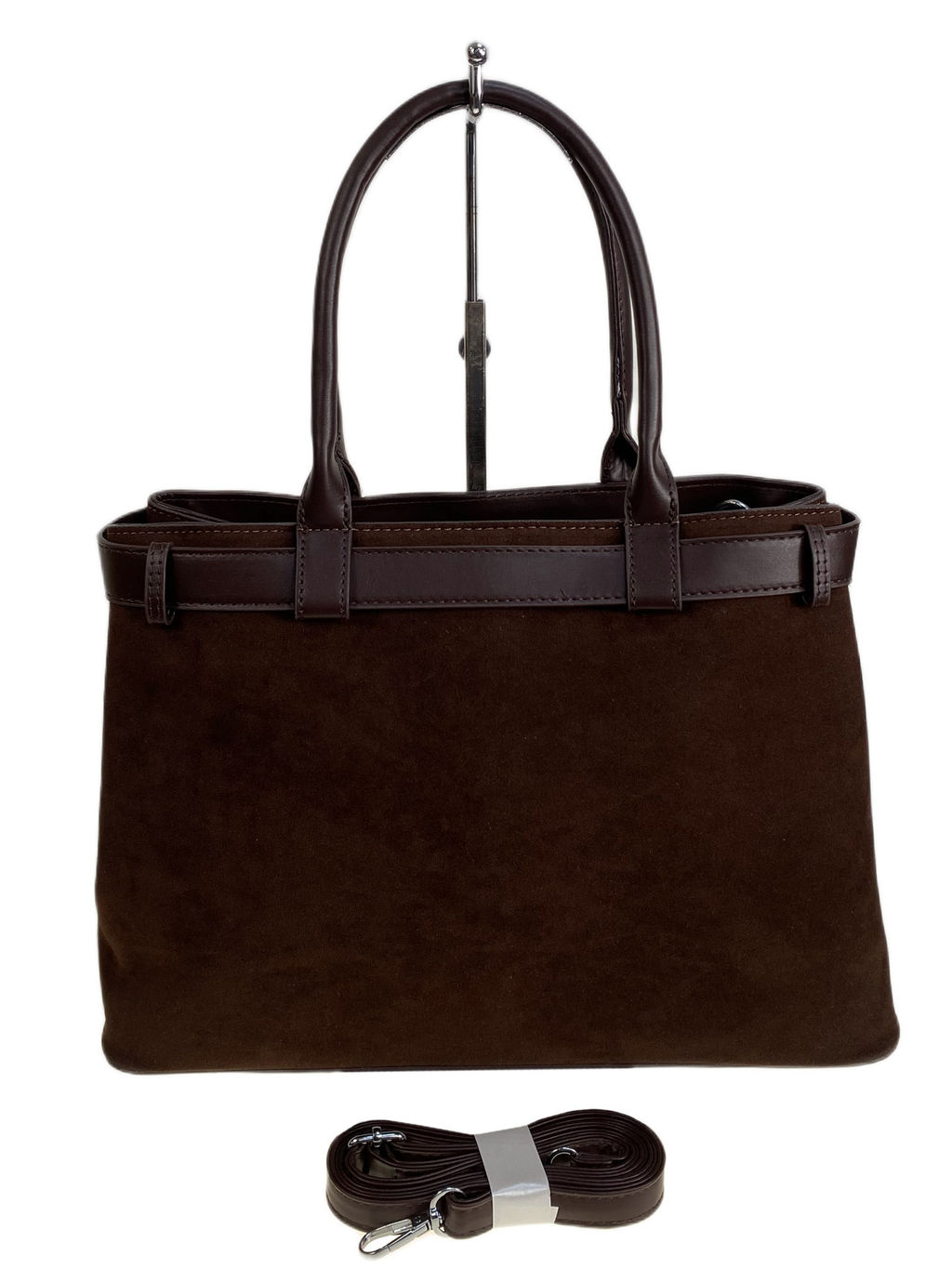 Женская сумка из искусственной замши, цвет шоколад - Greta фото 2