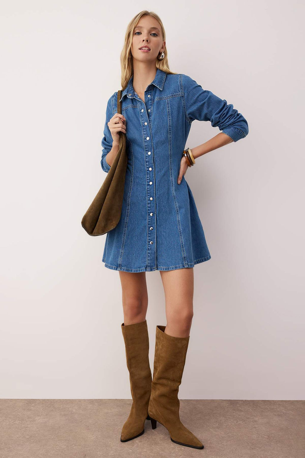 Mavi Mini Denim Gomlek Elbise TWOAW26EL00034