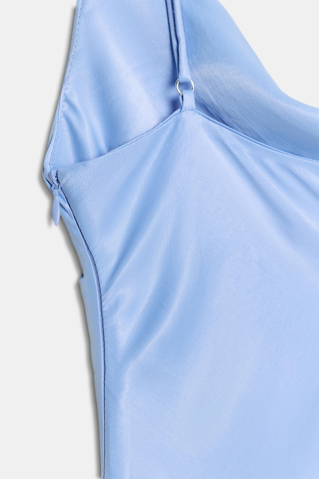 SHORT SATIN DRESS WITH ASYMMETRIC HEM - Zara фото 12