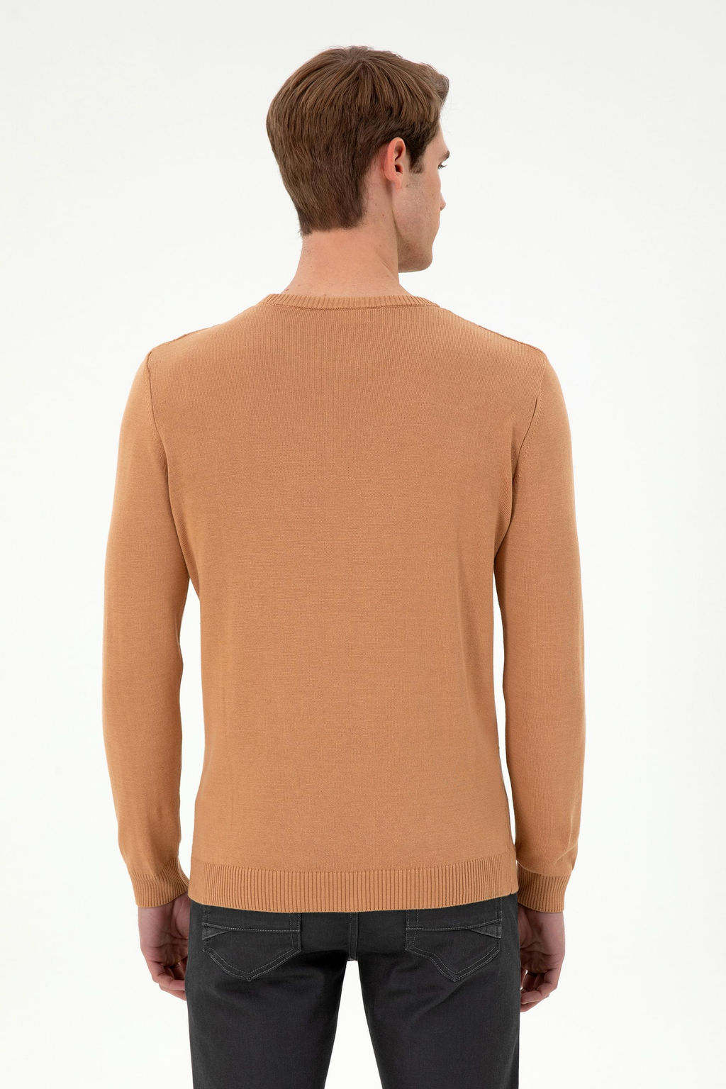 Мужской светло-коричневый свитер Неожиданная скидка в корзине - U.s. polo assn фото 5