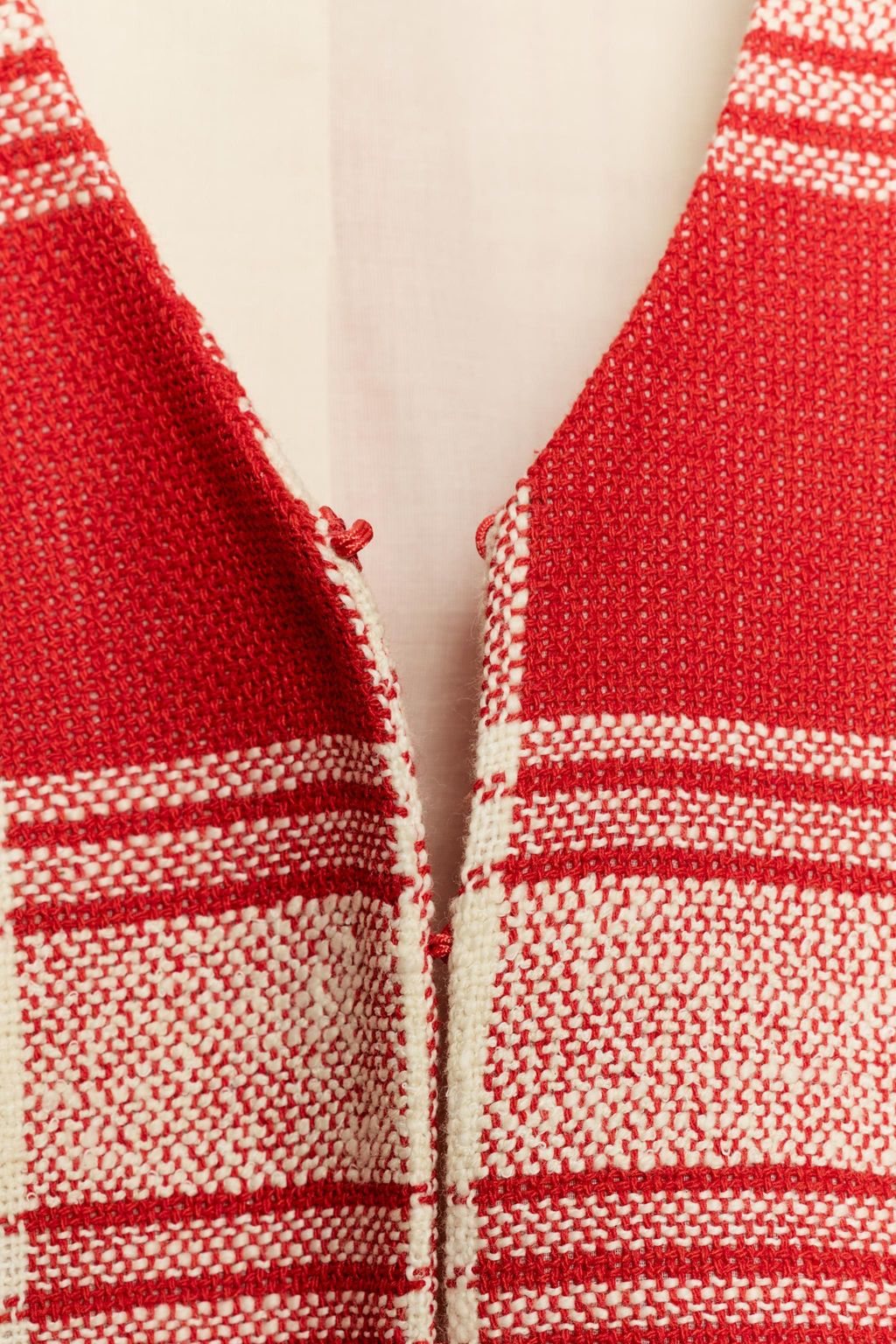 CHAQUETA ENTALLADA CUADROS ZW COLLECTION / Blanco / Rojo - Zara фото 5