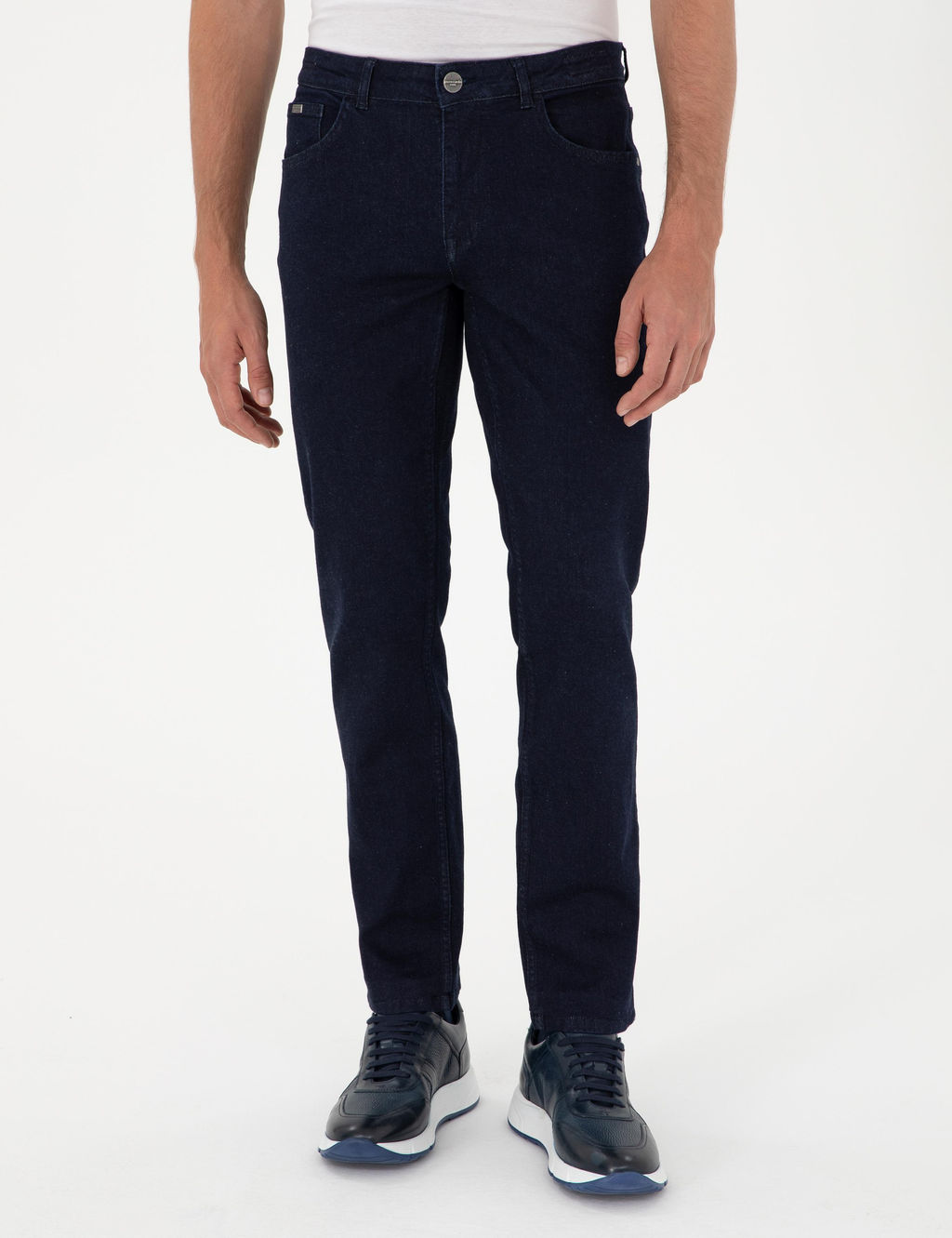 Lacivert Straight Fit Jean Pantolon