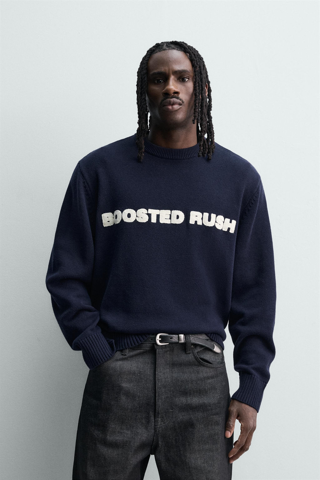 JERSEY TEXTO BORDADO / Marino - Zara фото 2