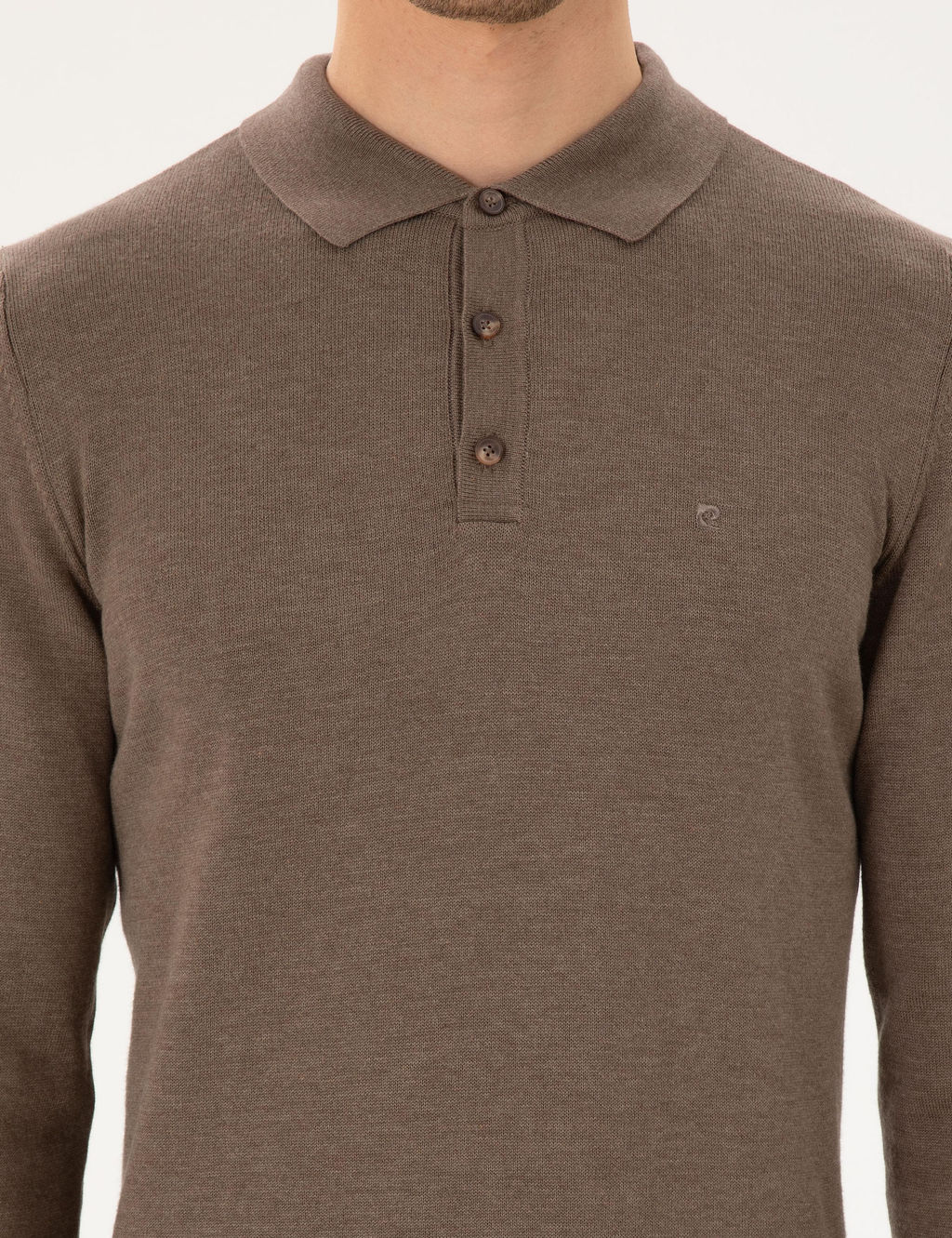 Vizon Melanj Slim Fit Polo Yaka Basic Triko Kazak - Pierre cardin фото 6