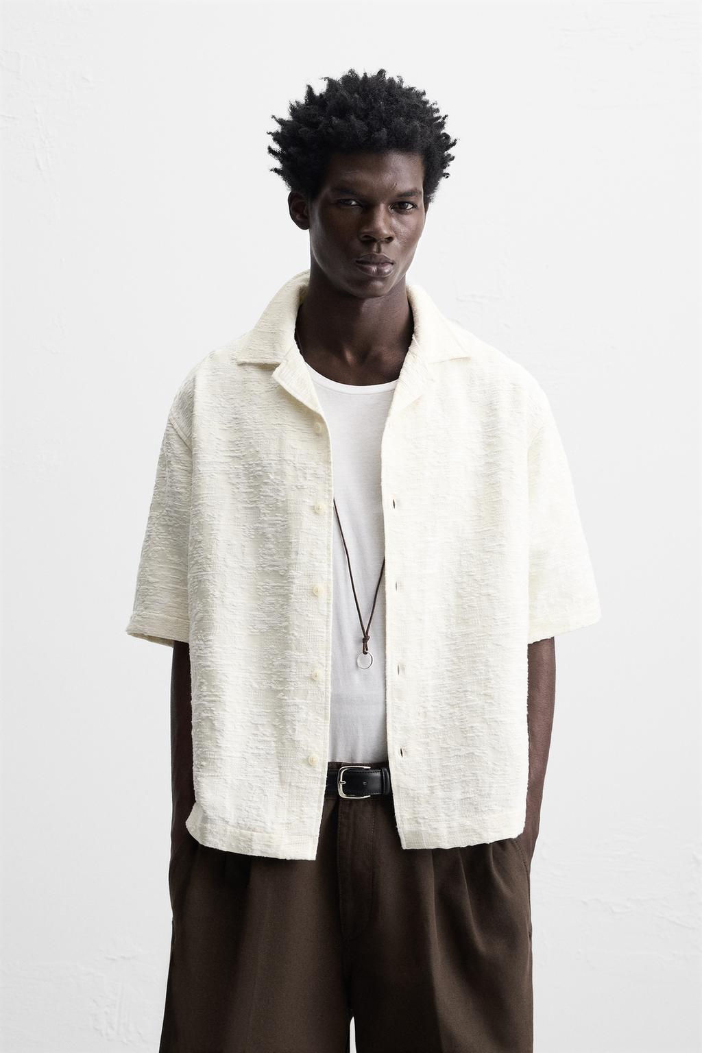TEXTURED JACQUARD SHIRT - Zara фото 20