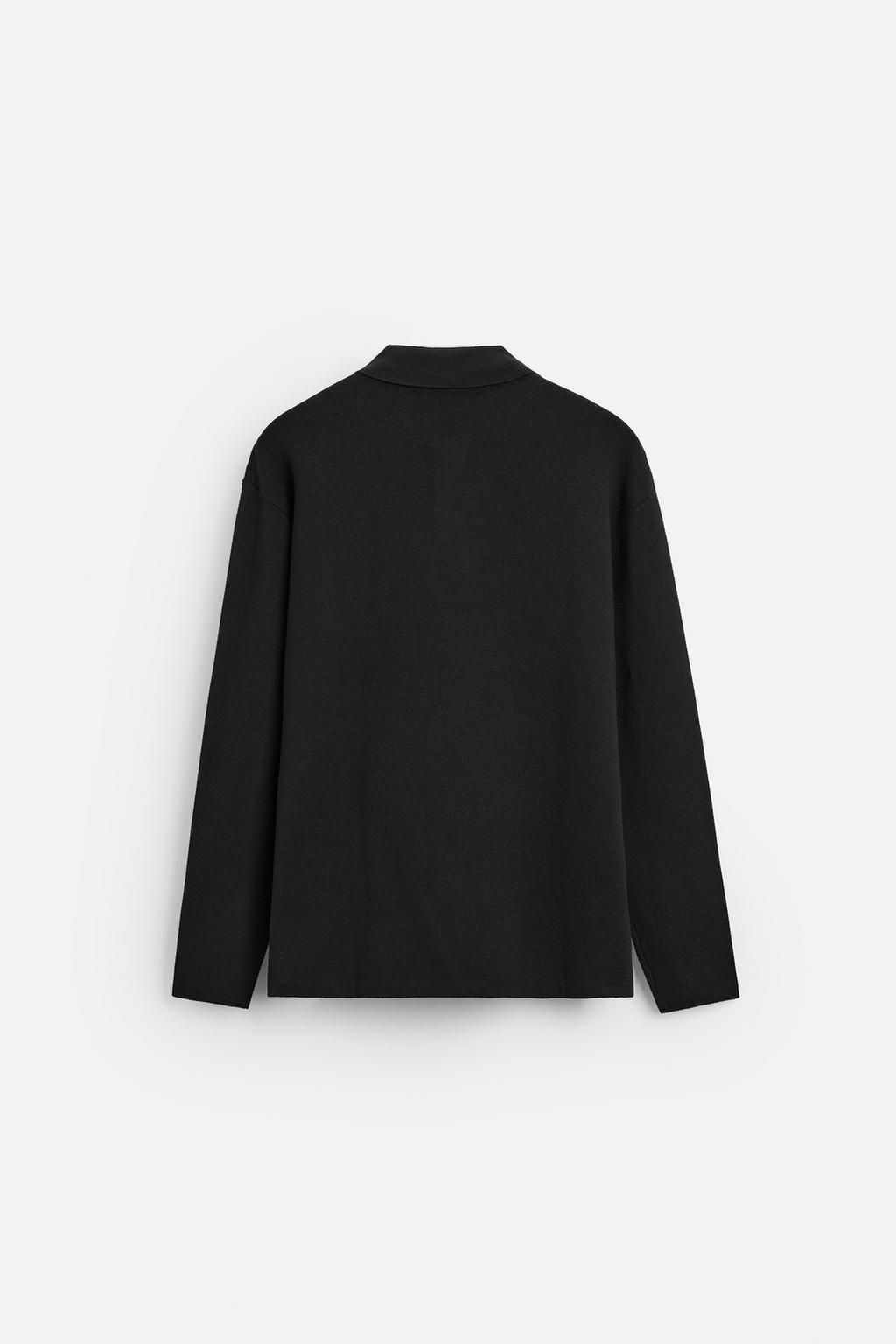 VISCOSE BLEND KNIT POLO SHIRT - Zara фото 9
