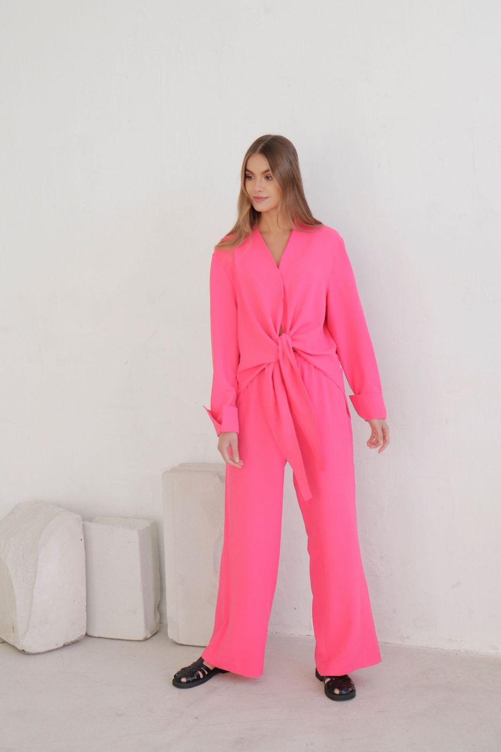 10355 Костюм с завязками и широкими брюками - Martichelli фото 15